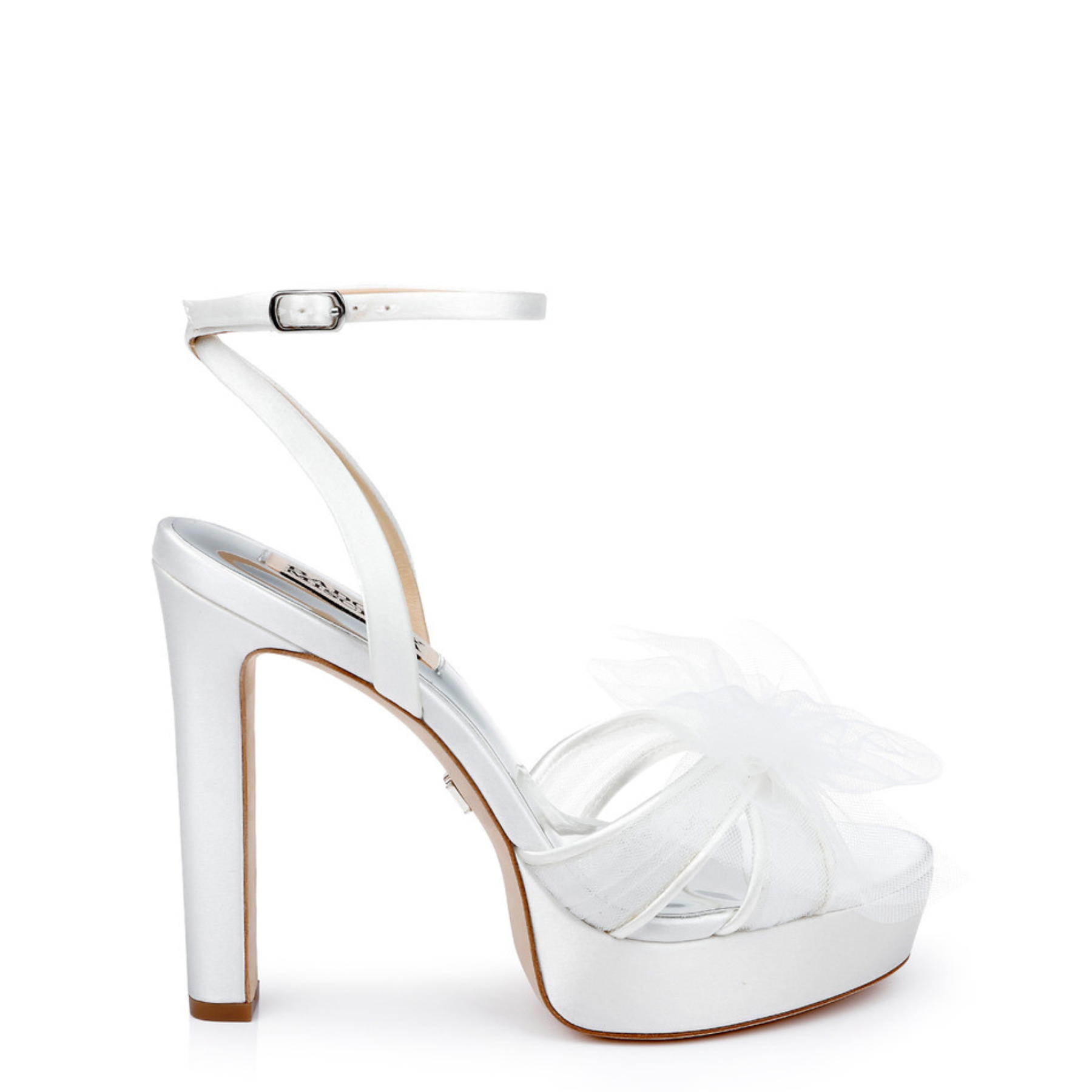 Elegant White Wedding Sandals 5 Inch Stiletto Heels With Platform Peep Toe  Bridal Shoes