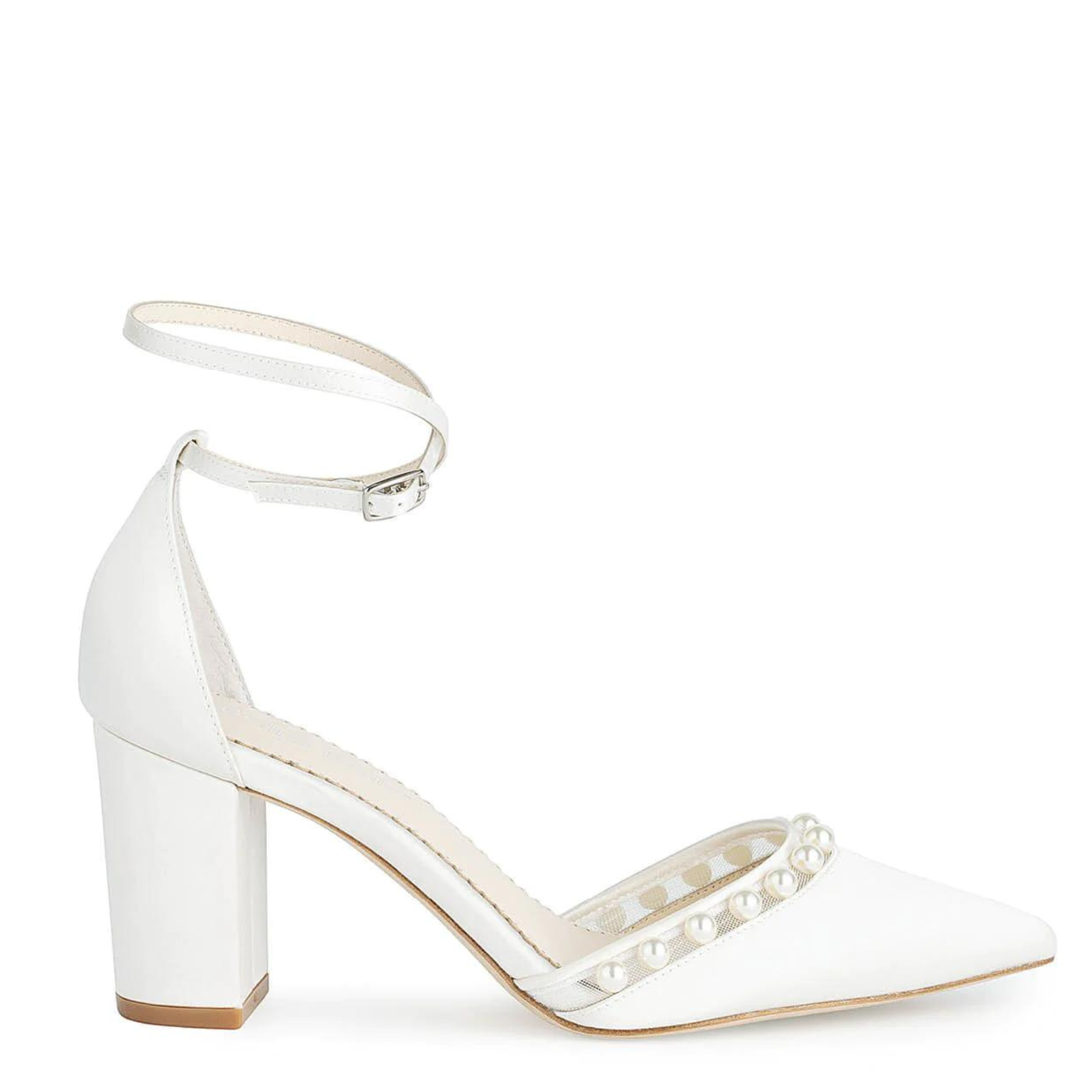 White heels with hot sale jewels