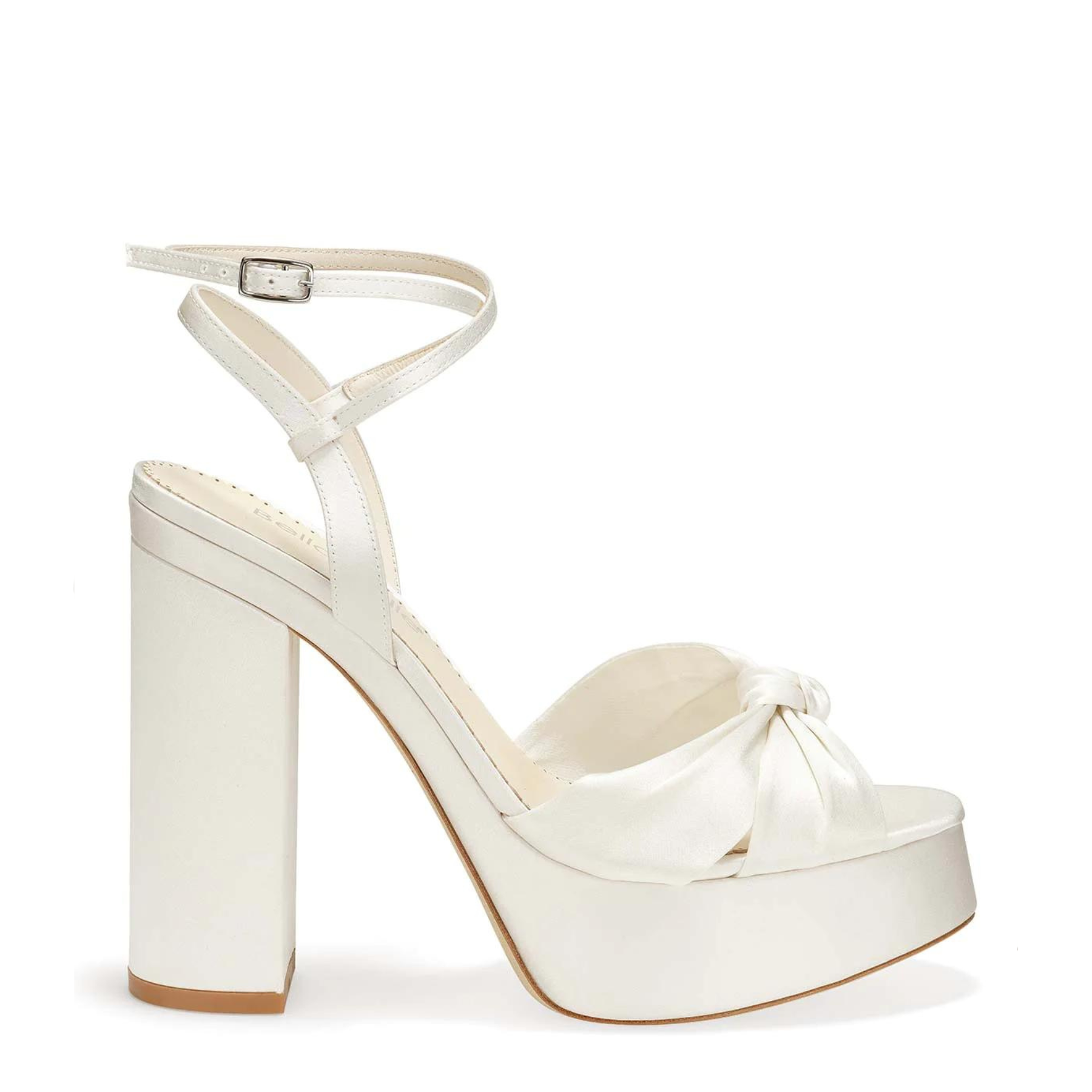 Bella Belle Serafina Open Toe Platform Bridal Sandals The White Collection