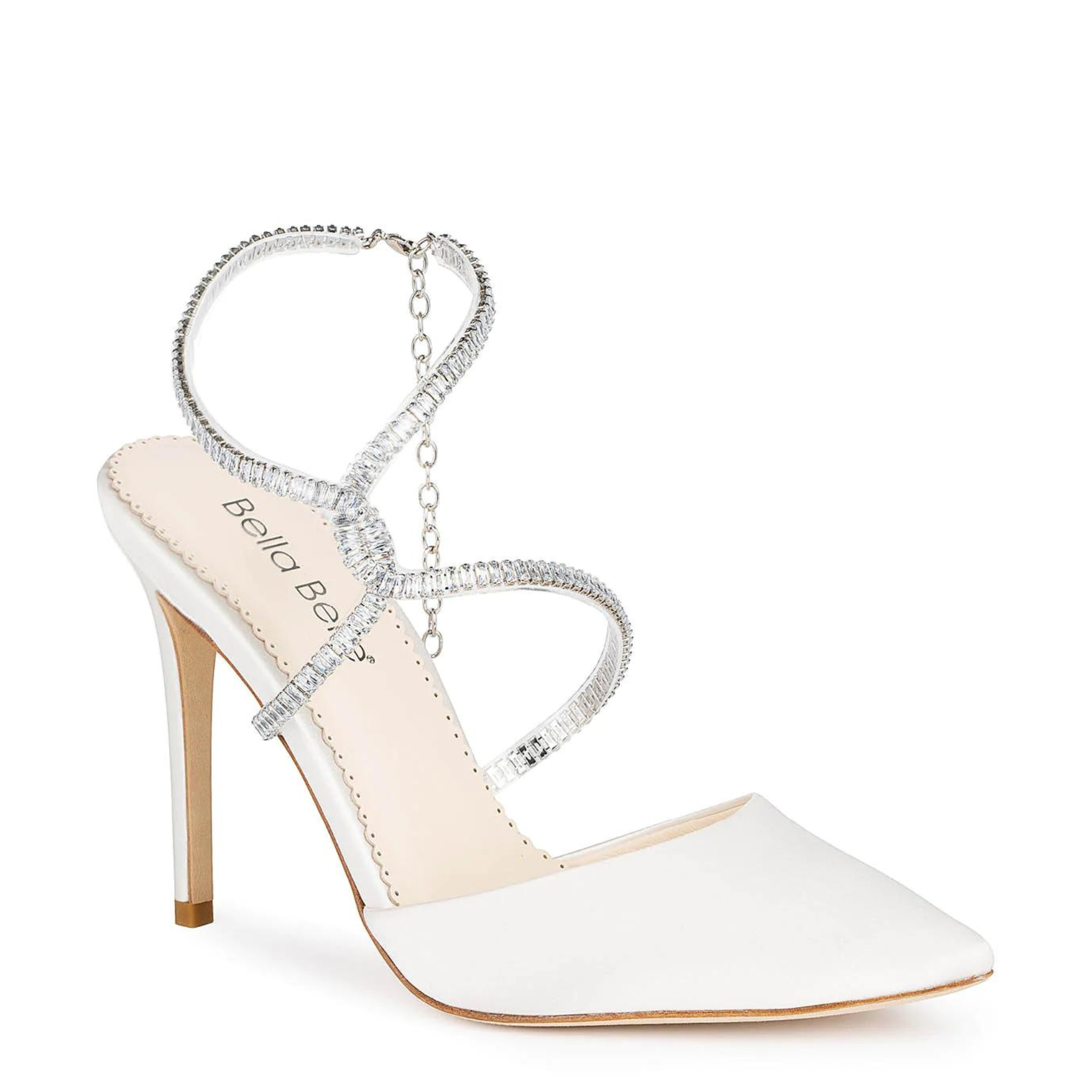 Sidney - Ivory Crystal Strappy Bridal Heels