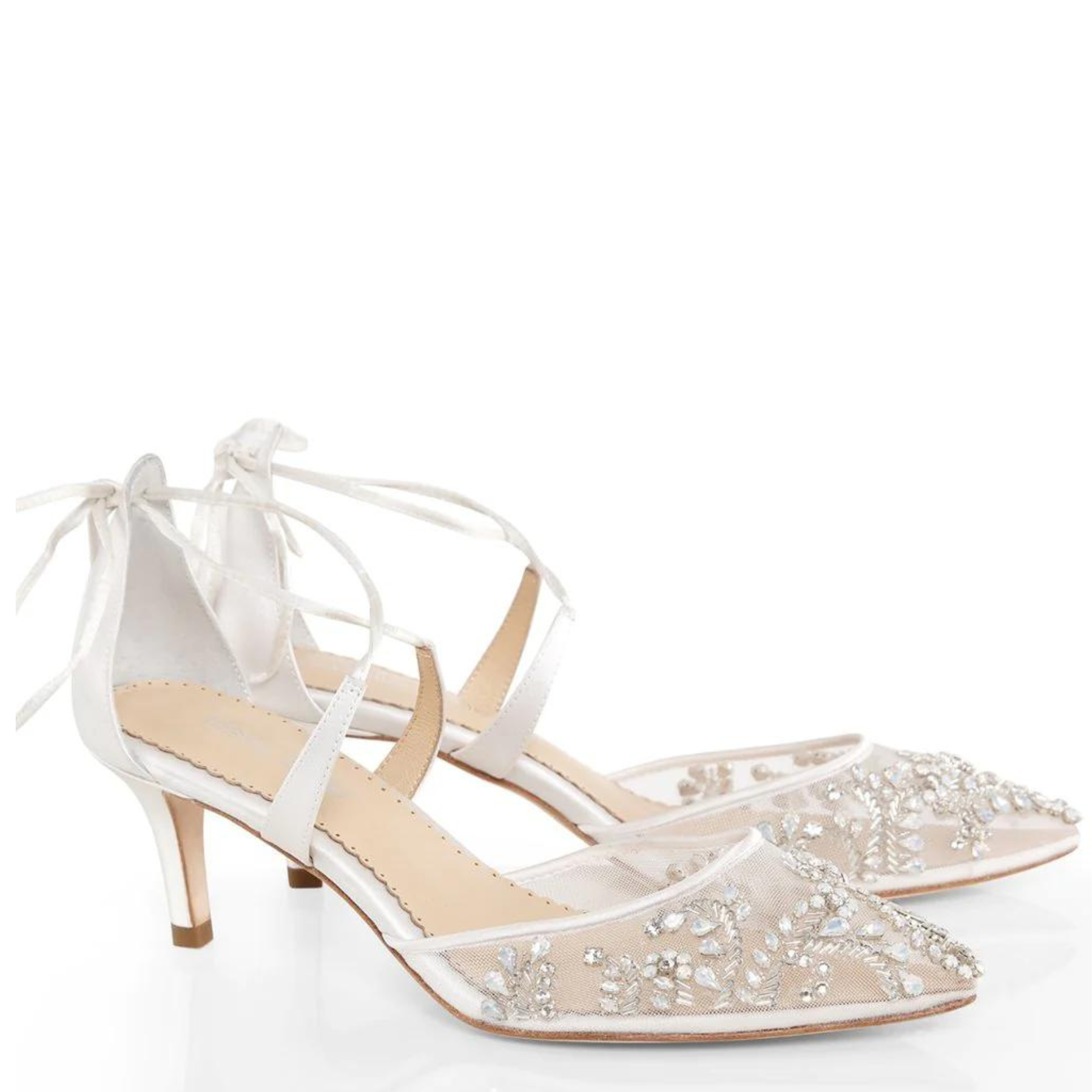 Frances - Ivory - Crystal Embellishment