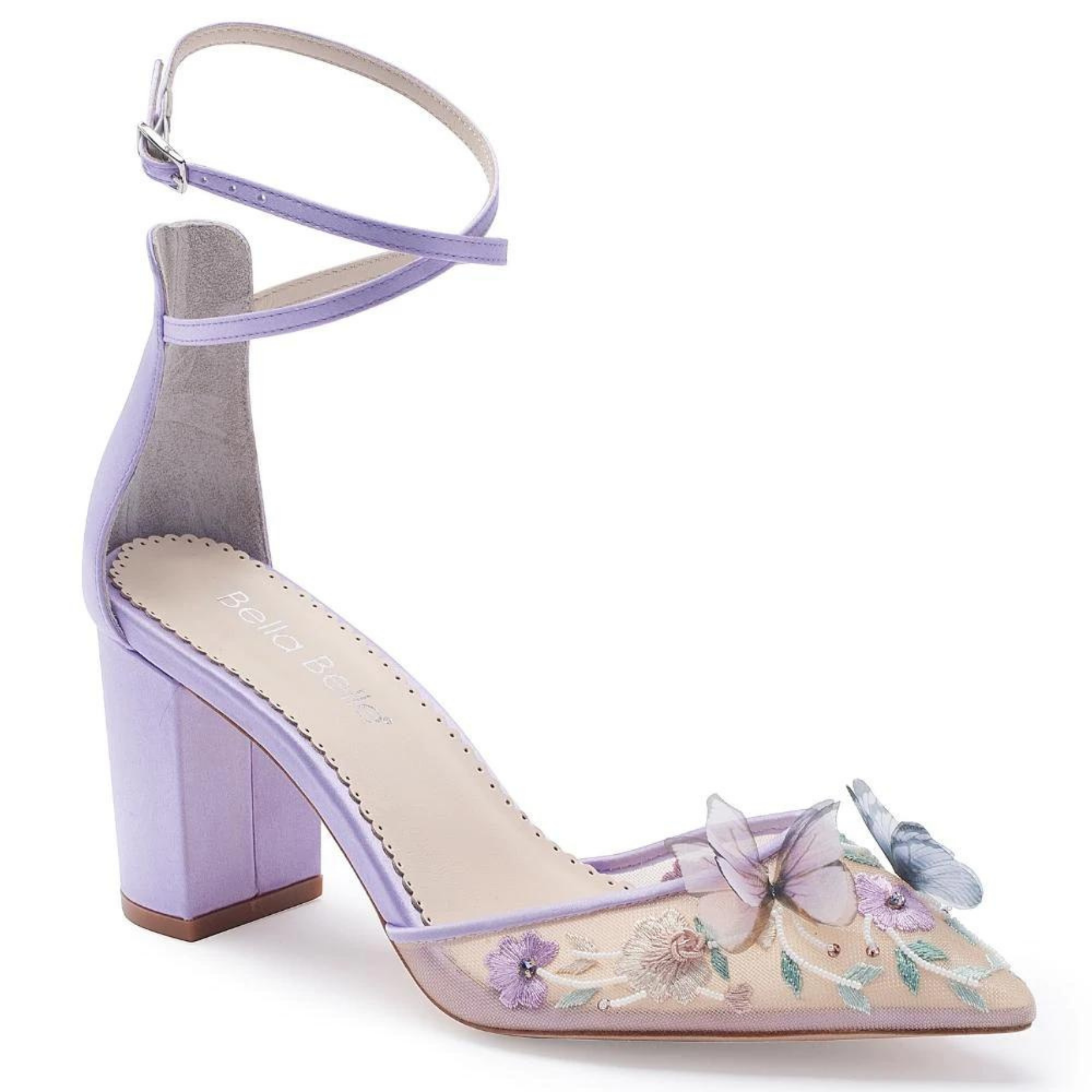 Eliza - Lavender Block Butterfly Heel