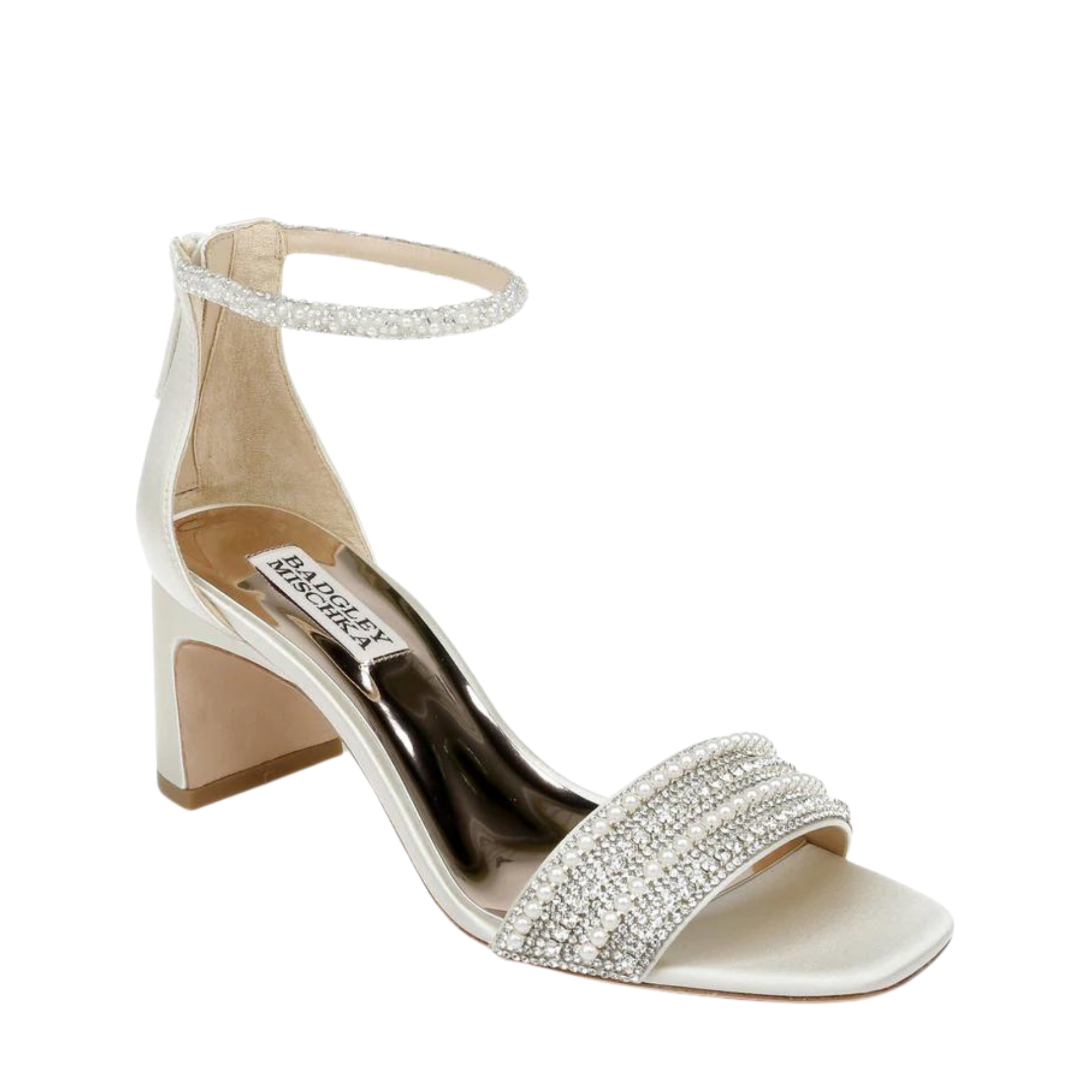 Kameryn - Open Toe Block Heel - Ivory