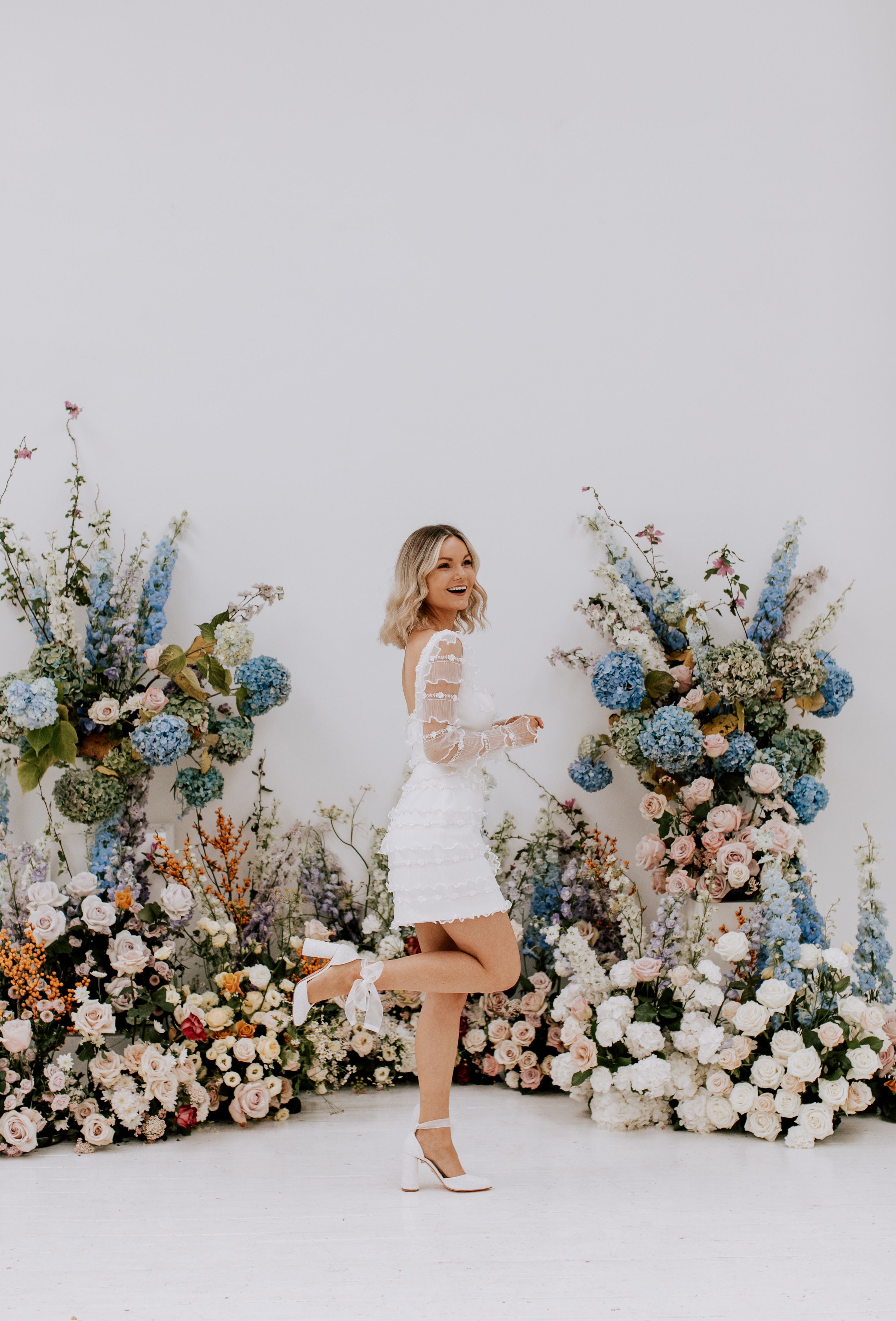 Juniper - Pearl Encrusted Round Toe Bridal Block Heel