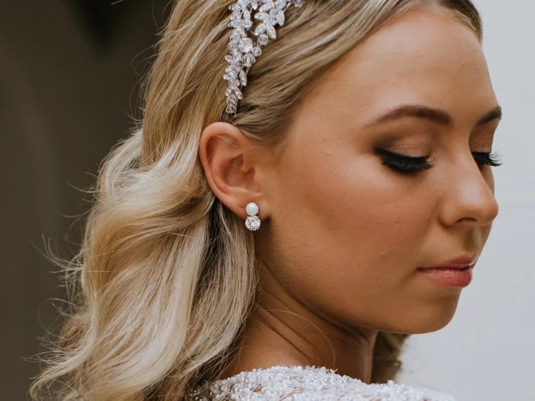 Bridal earrings studs discount