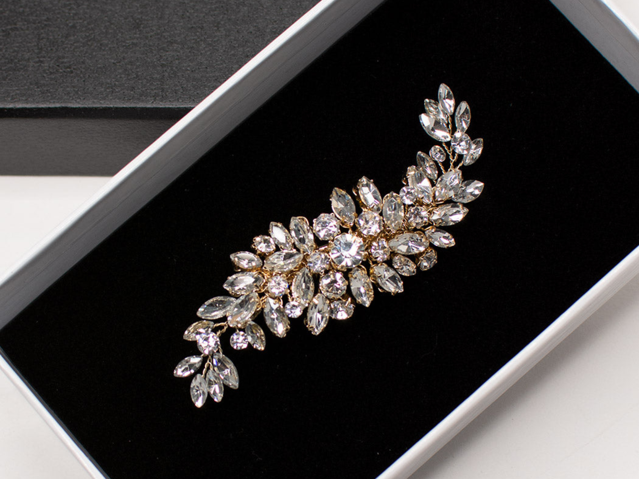Celine - Luxurious Crystal Embellished Bridal Hair Clip