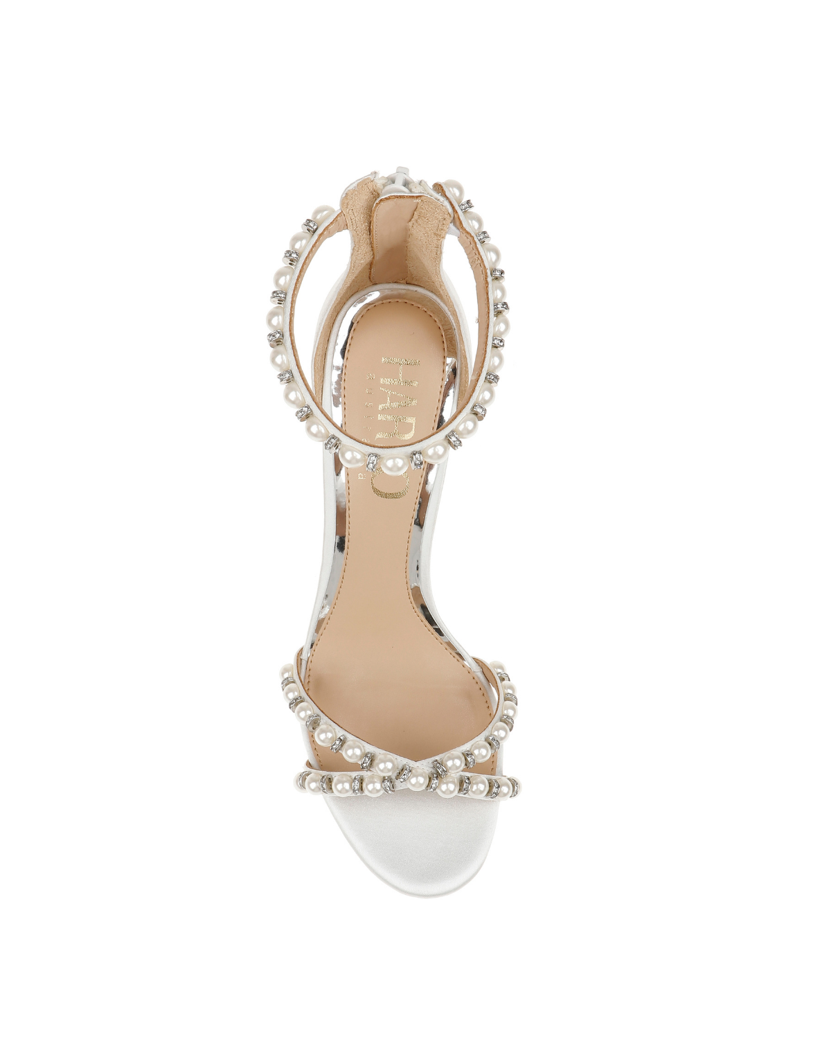 Alexene - White Pearl Low Block Bridal Heel