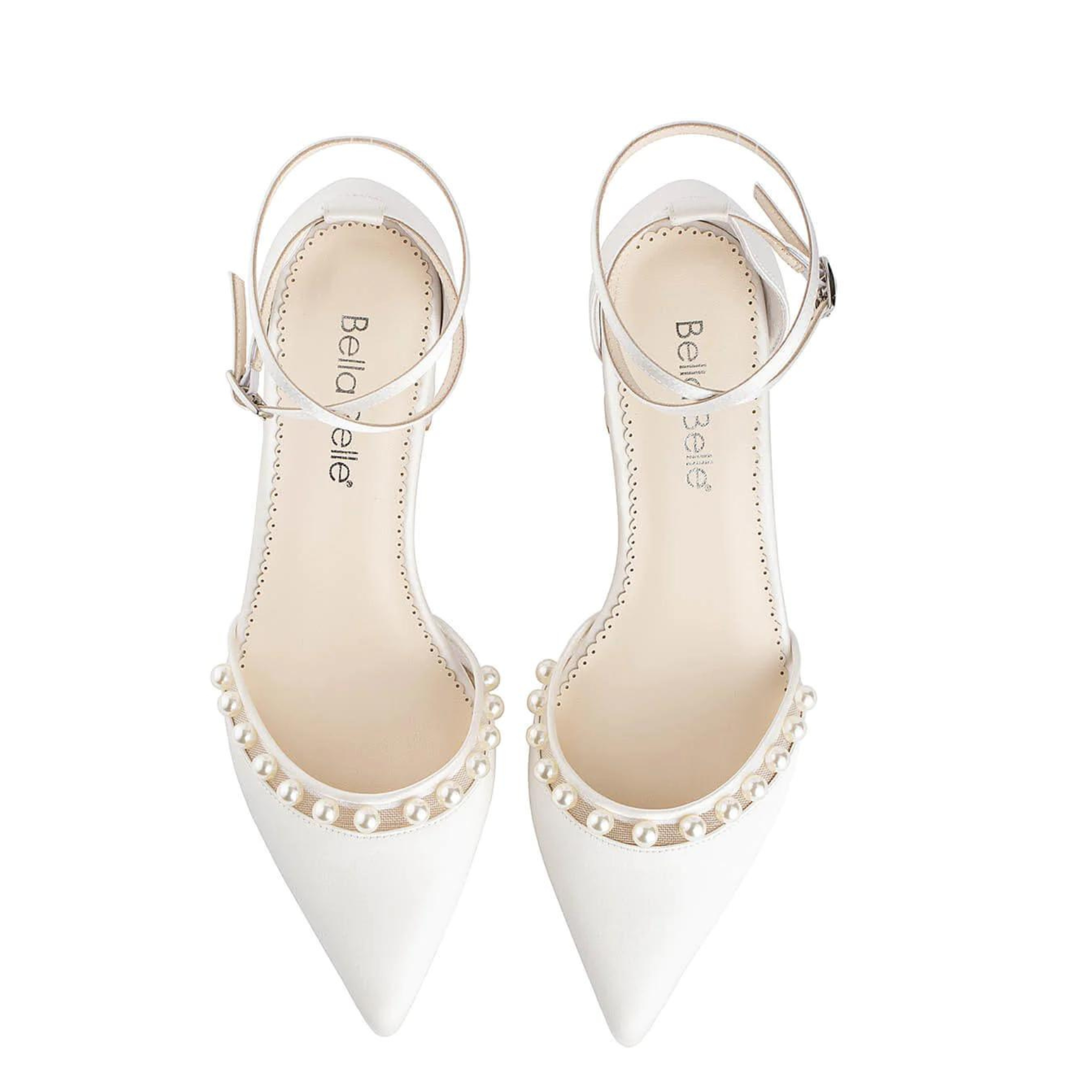 Ivory pumps with ankle 2025 strap