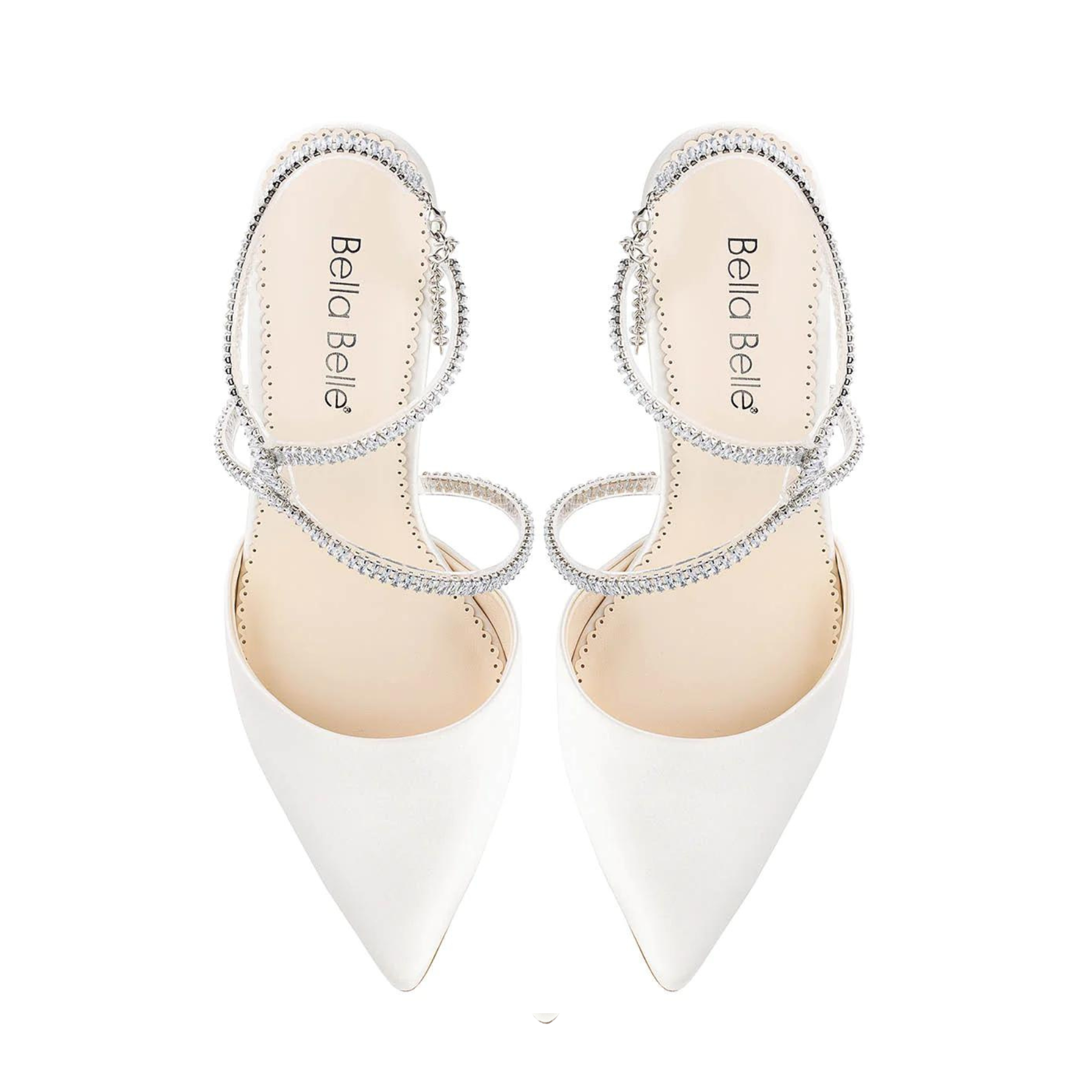 Sidney - Ivory Crystal Strappy Bridal Heels