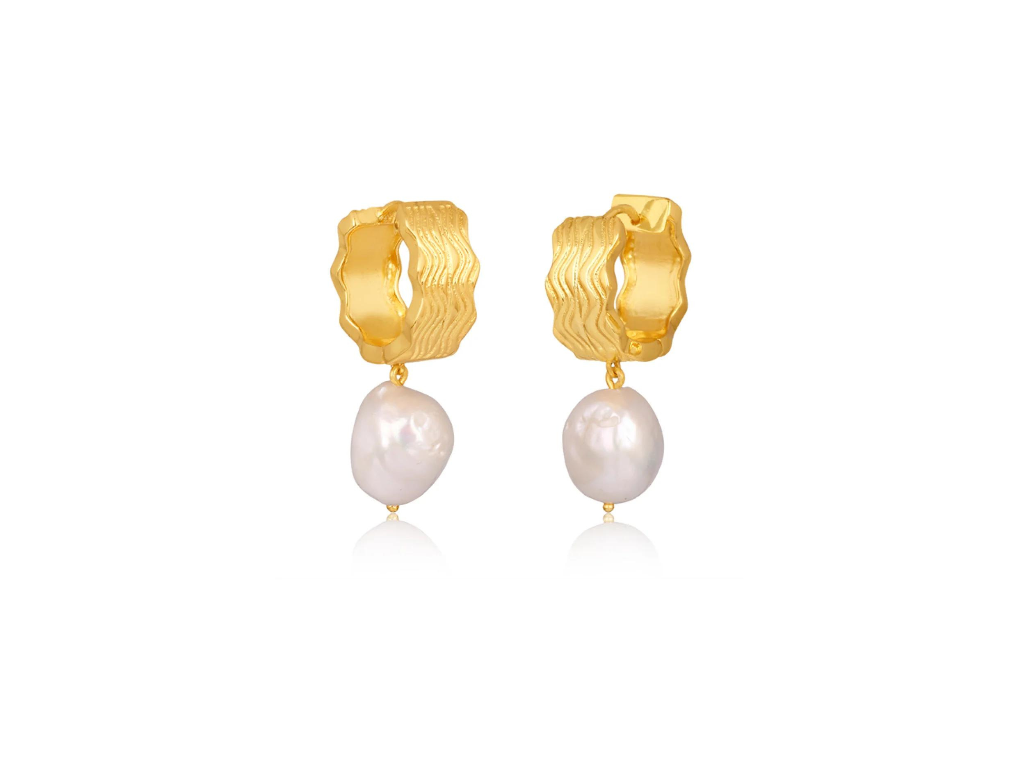 Lola Knight - Mabel - Pearl Drop Earrings - 18CT Gold