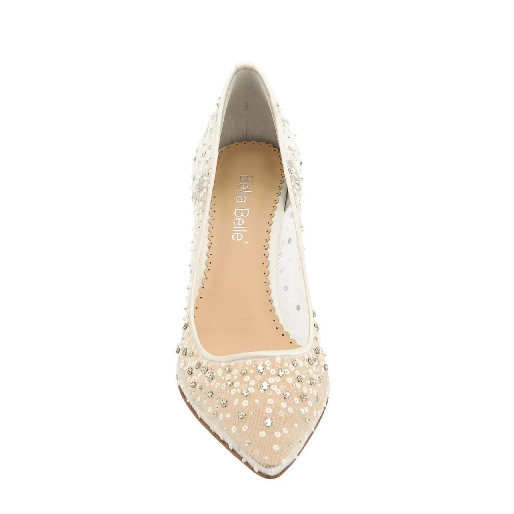 Evelyn - Sequin Low Ivory Wedding Shoes