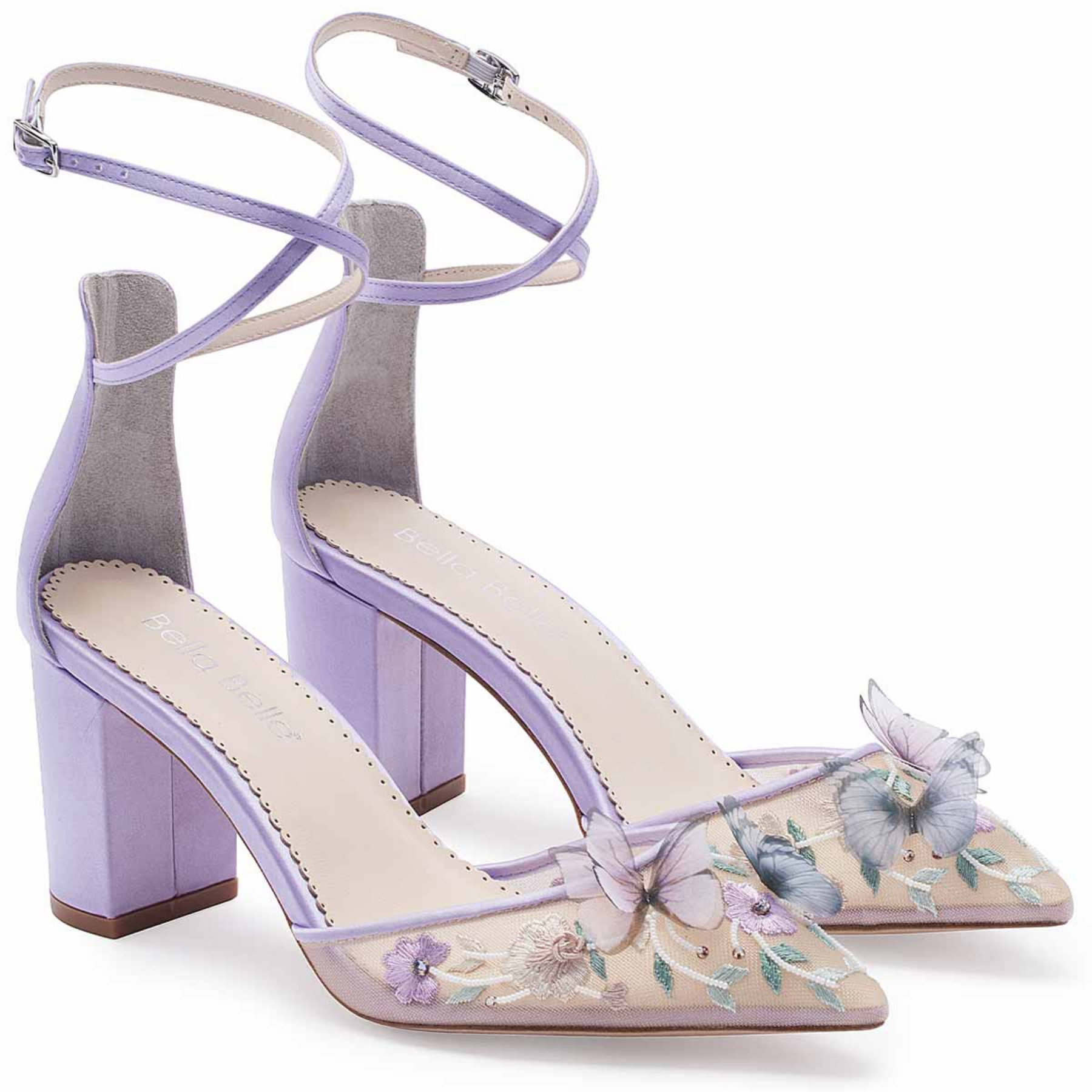 Eliza - Lavender Block Butterfly Heel