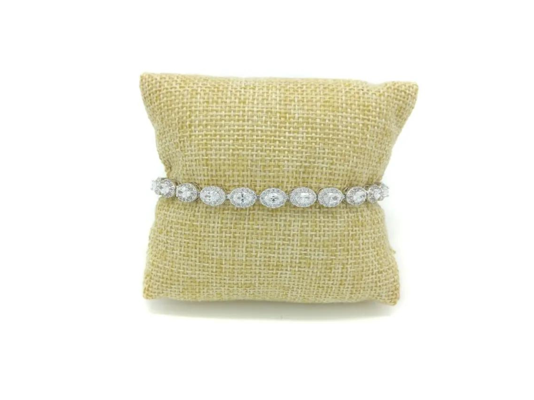 Madeline - Delicate Oval Crystal Bridal Bracelet
