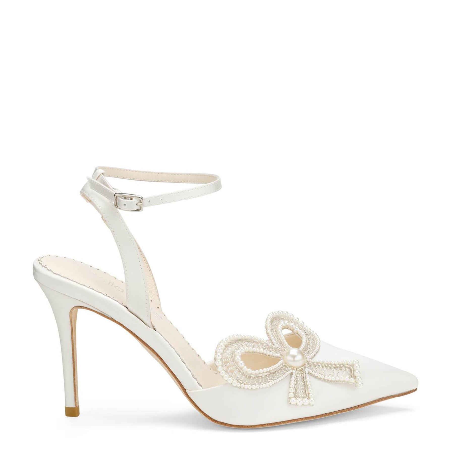 Kenzie - Ivory Beaded Pearl Bow Shoes