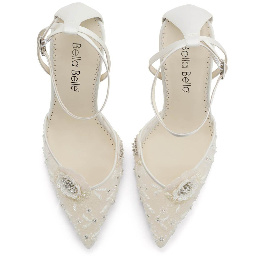 Bella Belle - Norah Ivory - Flower Shoes With Sequined Petals | The ...