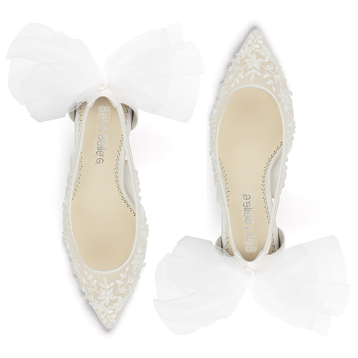 Edna - Floral and Tulle Bow Pump