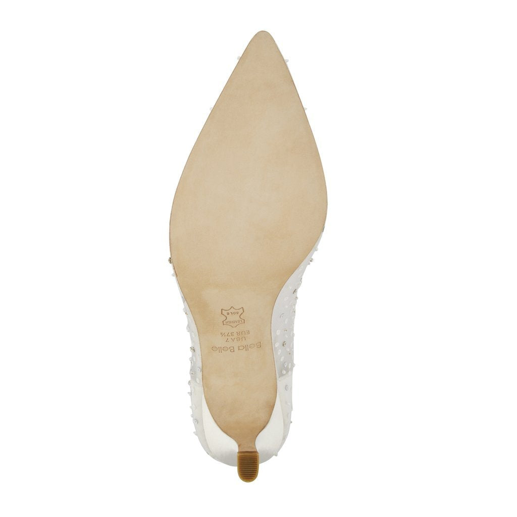 Bella Belle - Evelyn - Sequin Low Ivory Wedding Shoes - Wedding Shoes Sydney