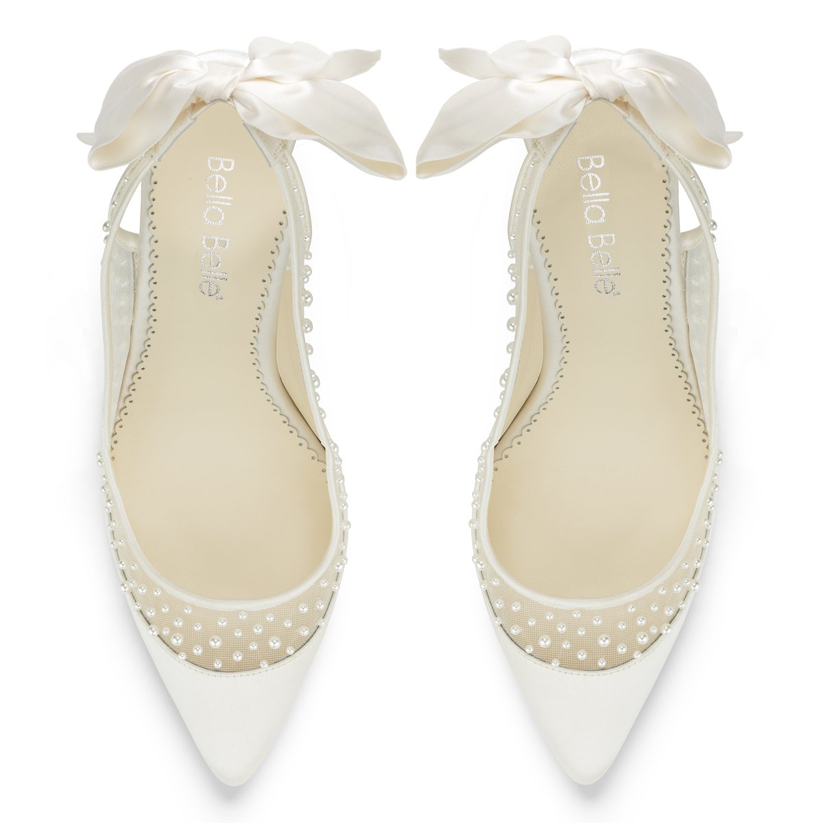 Gabrielle - Pearl Slingback Heel With Bow