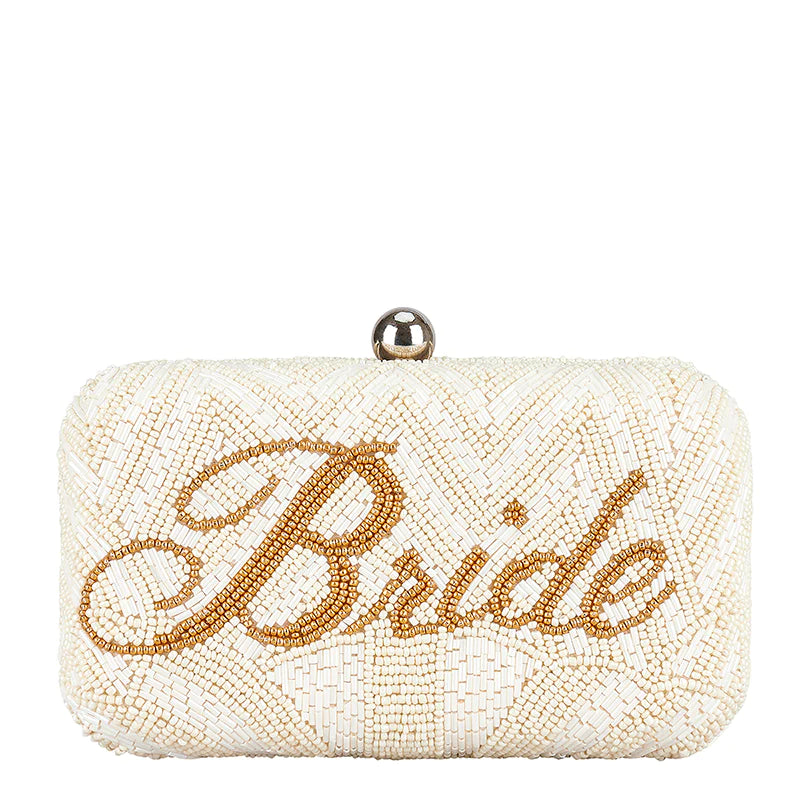 White 2025 bridal clutch