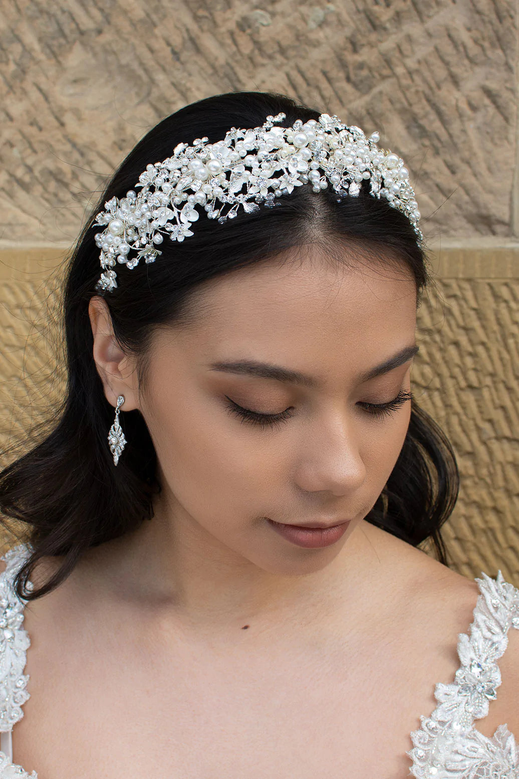 Eden - Pearl Crystal Bridal Headband