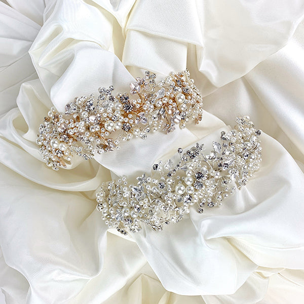 Eden - Pearl Crystal Bridal Headband