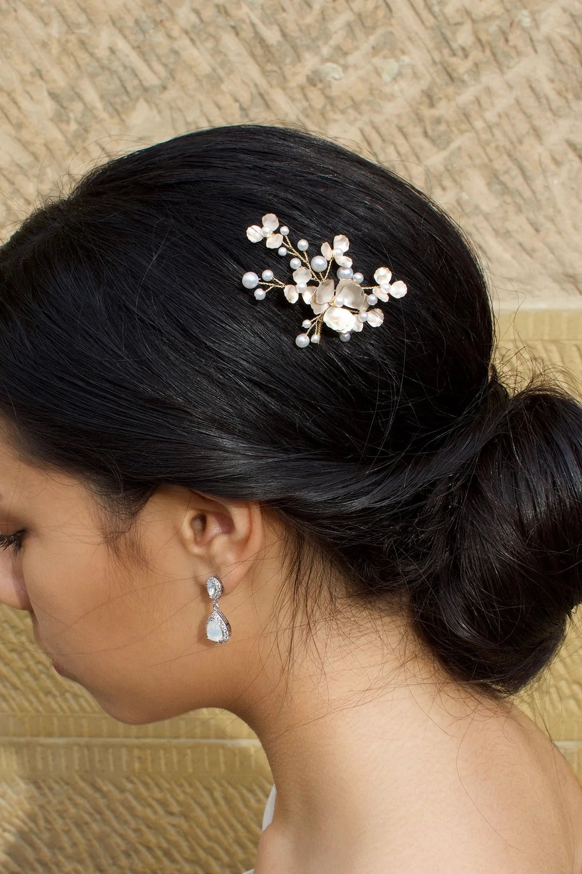 Floral Pearl - Bridal Hair Pin Trio