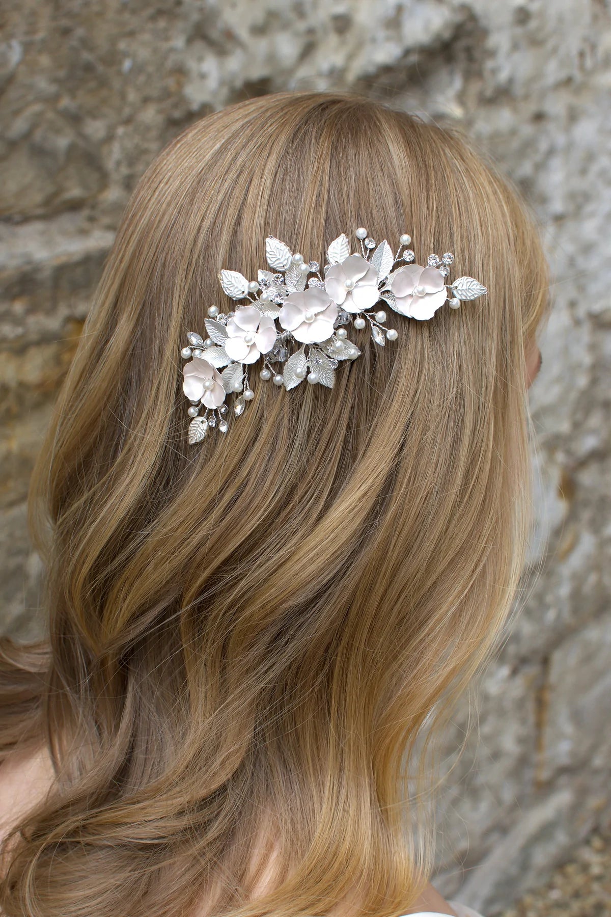 Belle - Elegant Floral Bridal Hair Comb