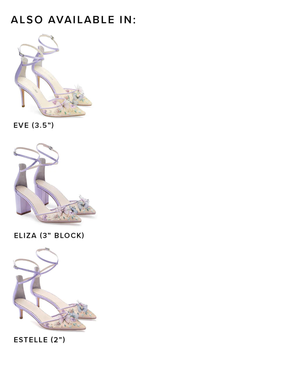 Eliza - Lavender Block Butterfly Heel