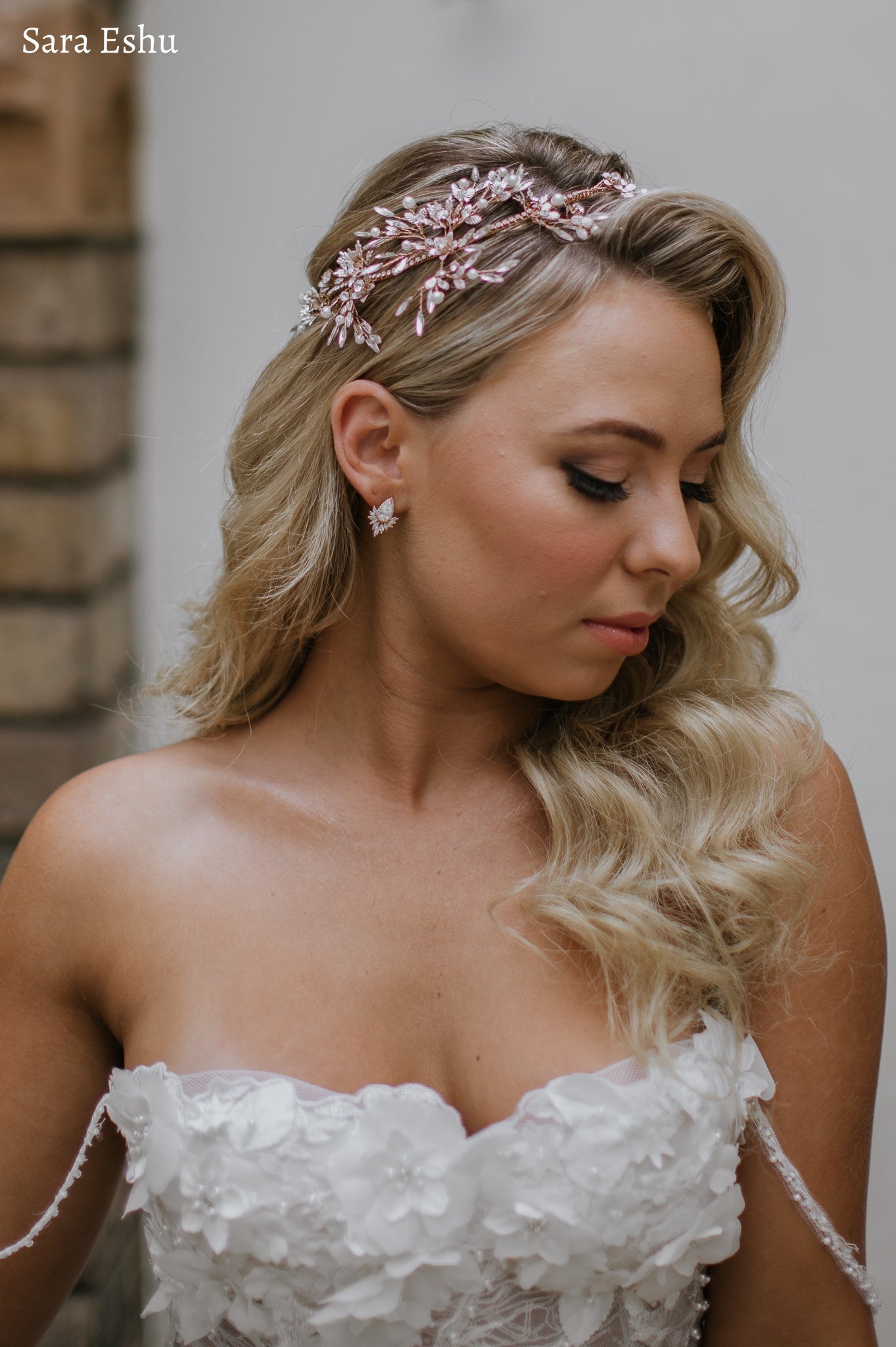 Harlow - Crystal Pear & Marquise Bridal Stud Earrings