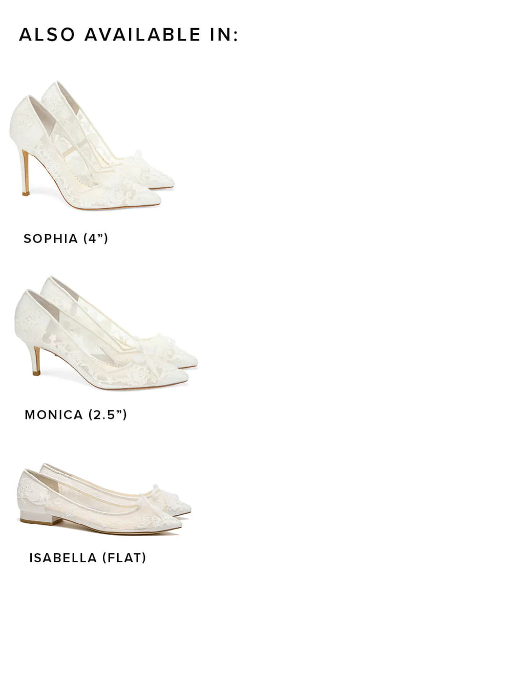 Sophia - White Flower Wedding Shoes Lace Heels