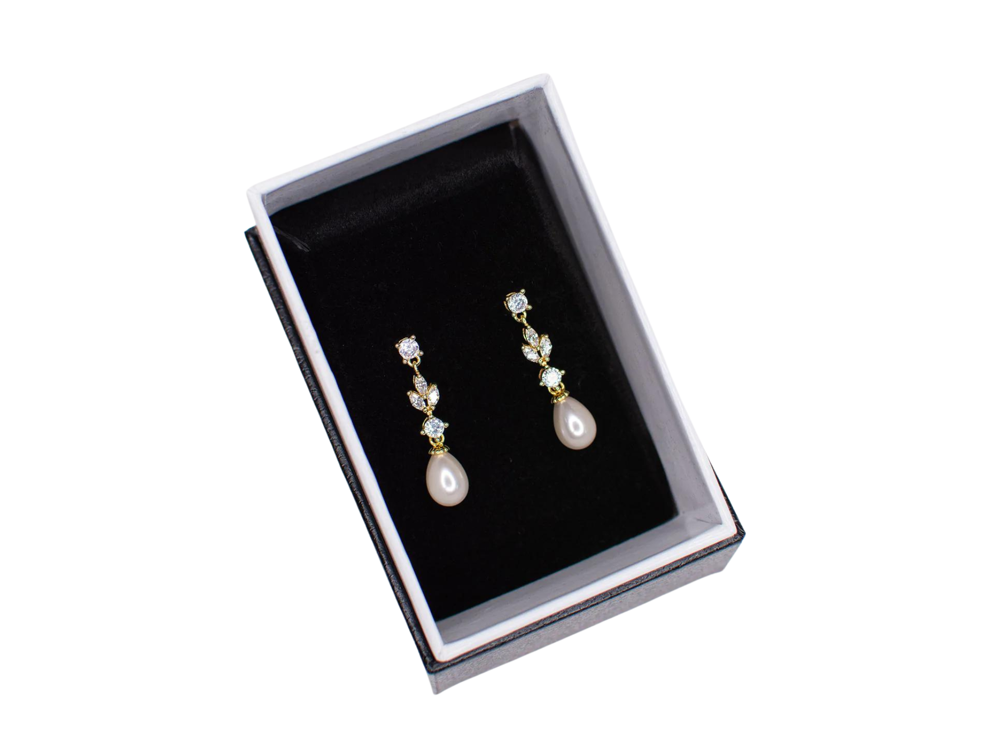 Hazel - Delicate Pearl Drop Bridal Earrings