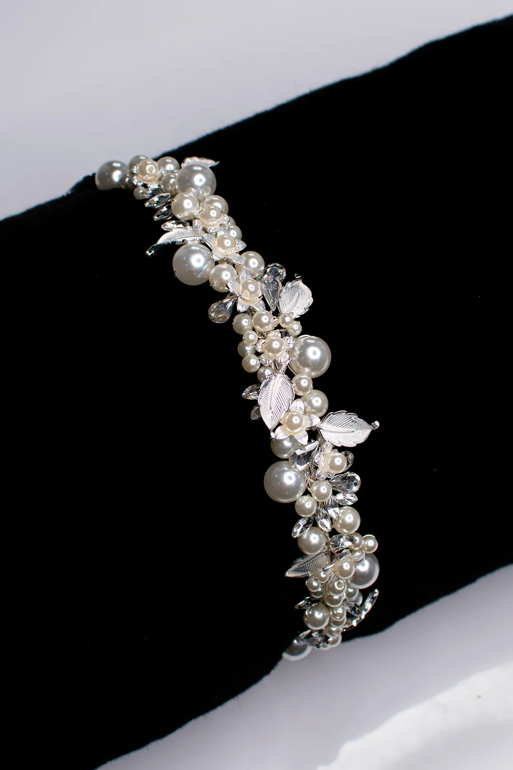 Anne - Pearl Crystal Bridal Headband
