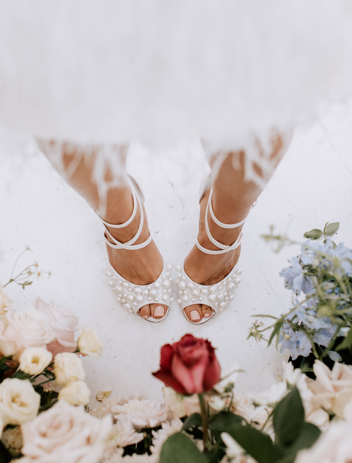 Henri - Ivory Pearl Embellished Bridal Block Heel