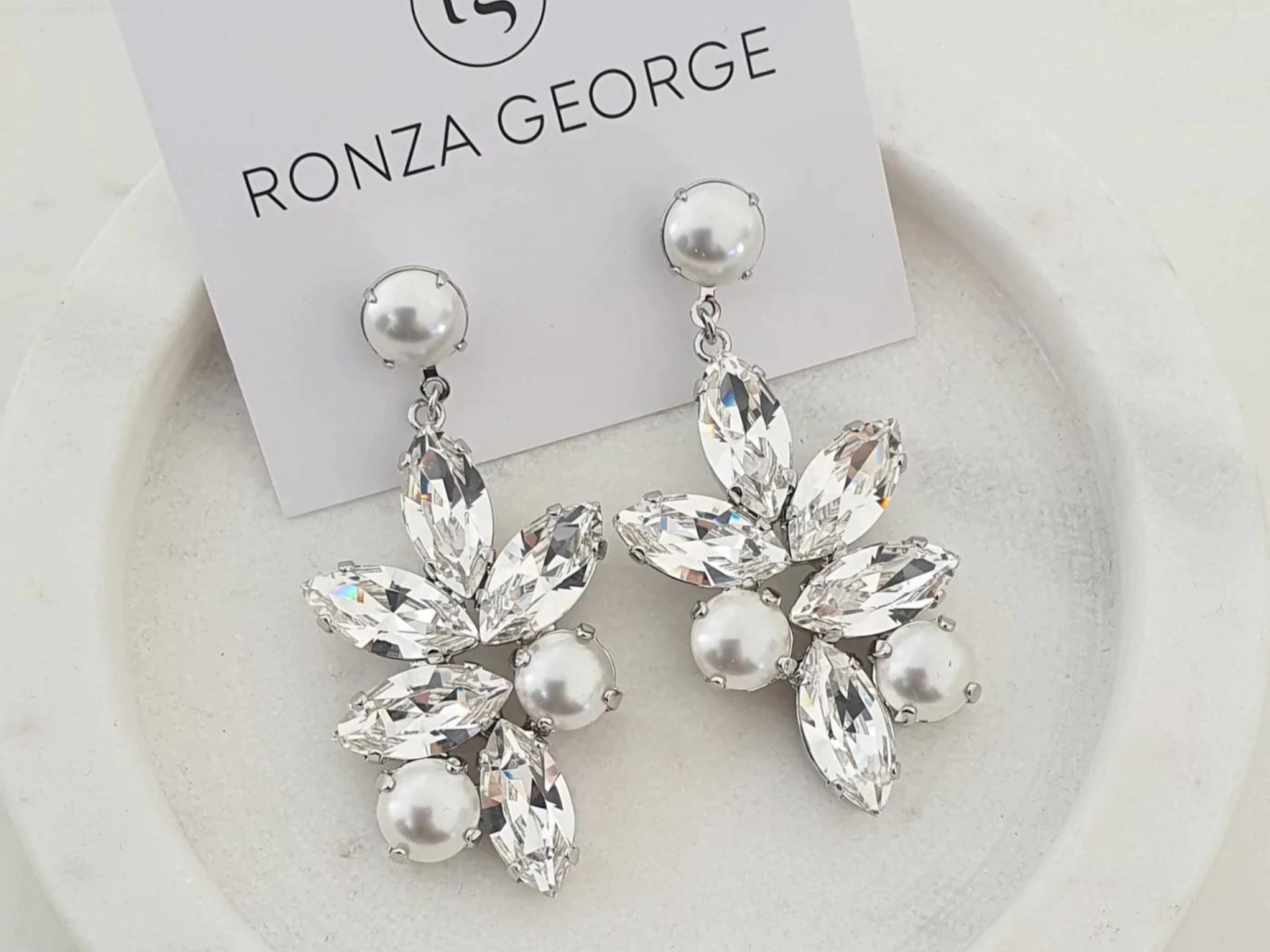 Rose gold swarovski crystal 2025 earrings