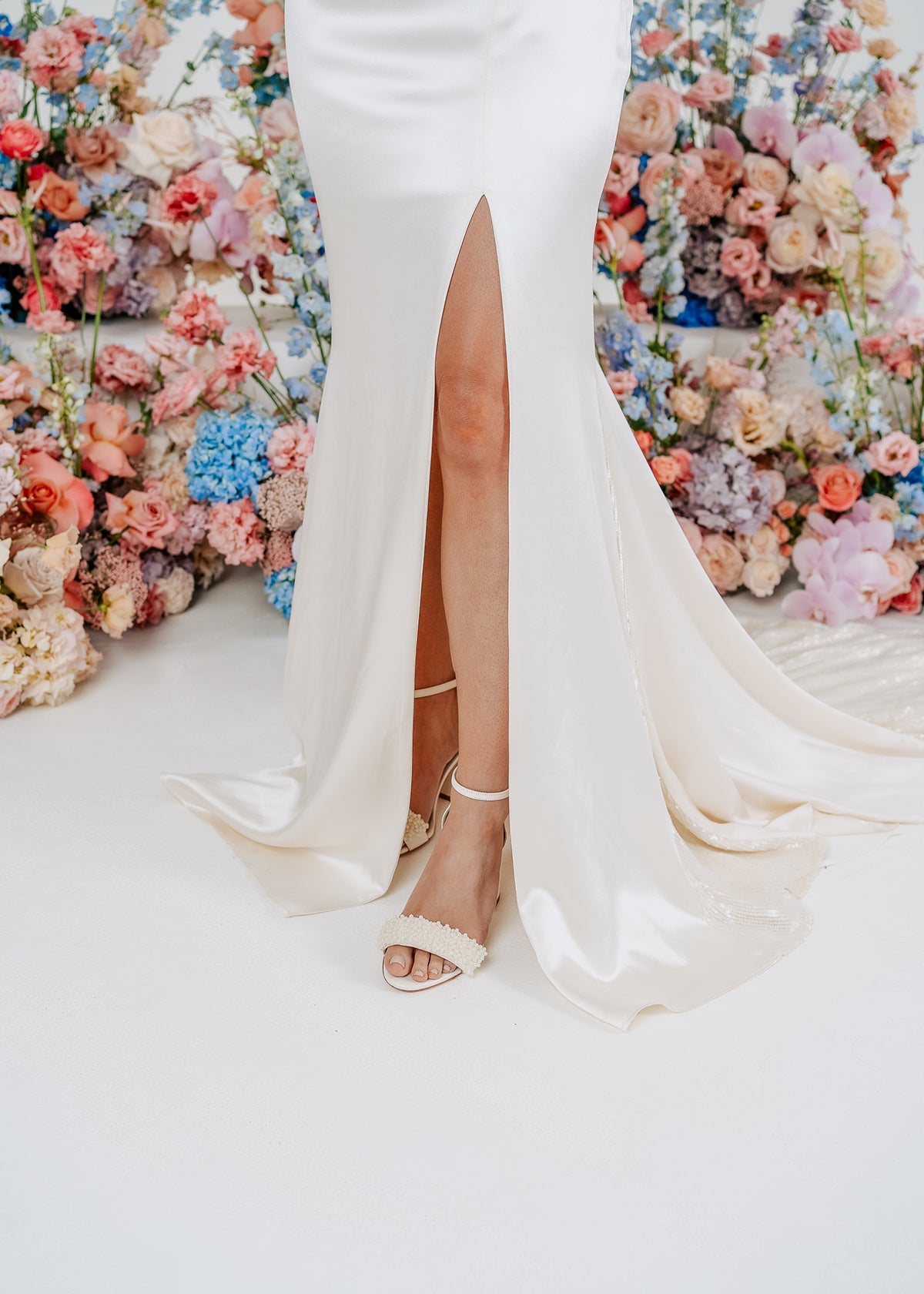 Kate - Ivory Pearl Embellished Bridal Block Heel