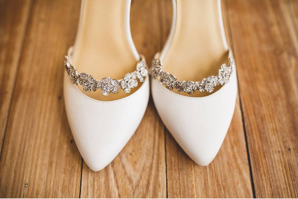 Olivia Heel - Ivory - Floral Crystal