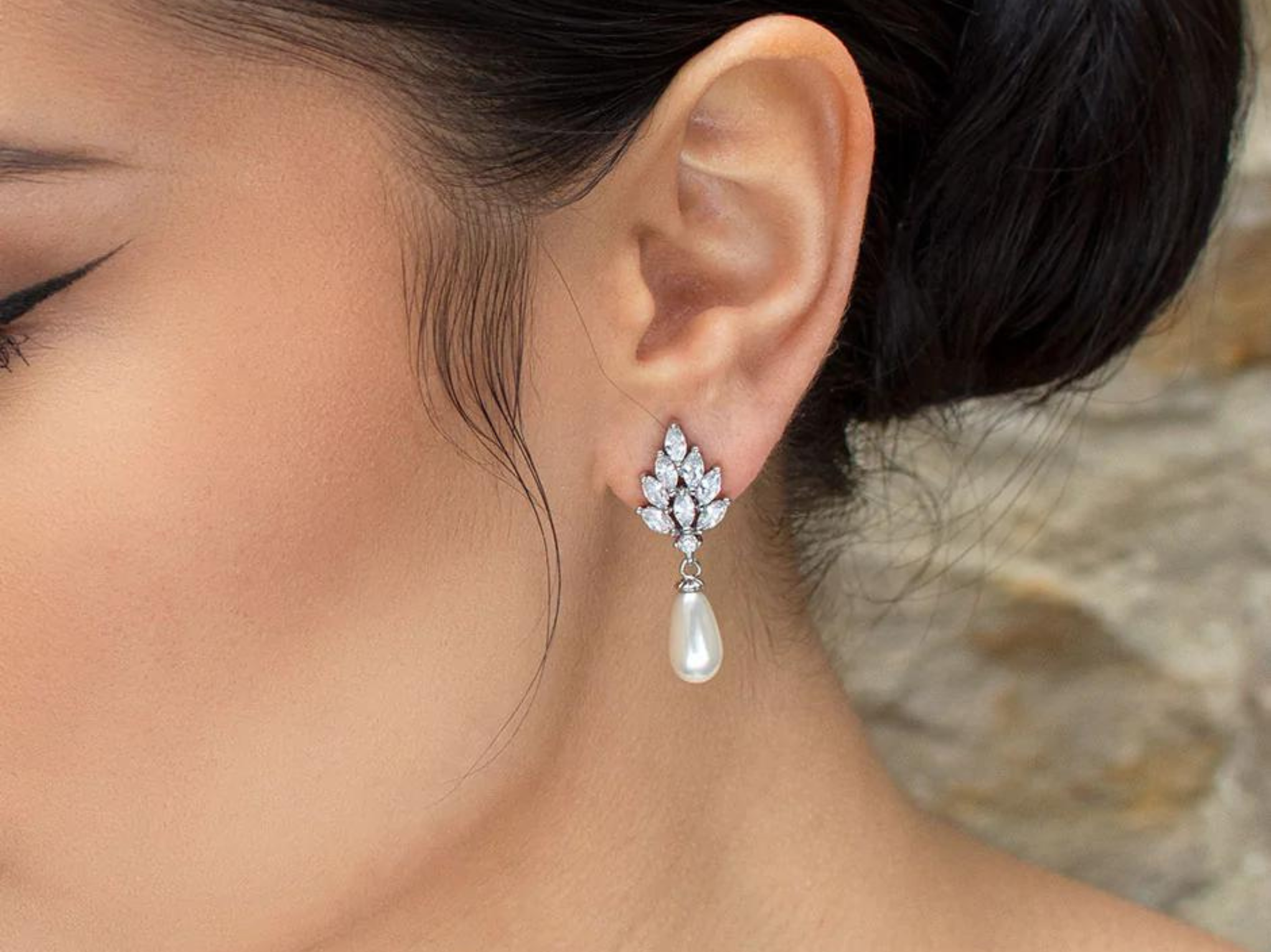 Priscilla - Sophisticated Pearl Drop Bridal Earrings