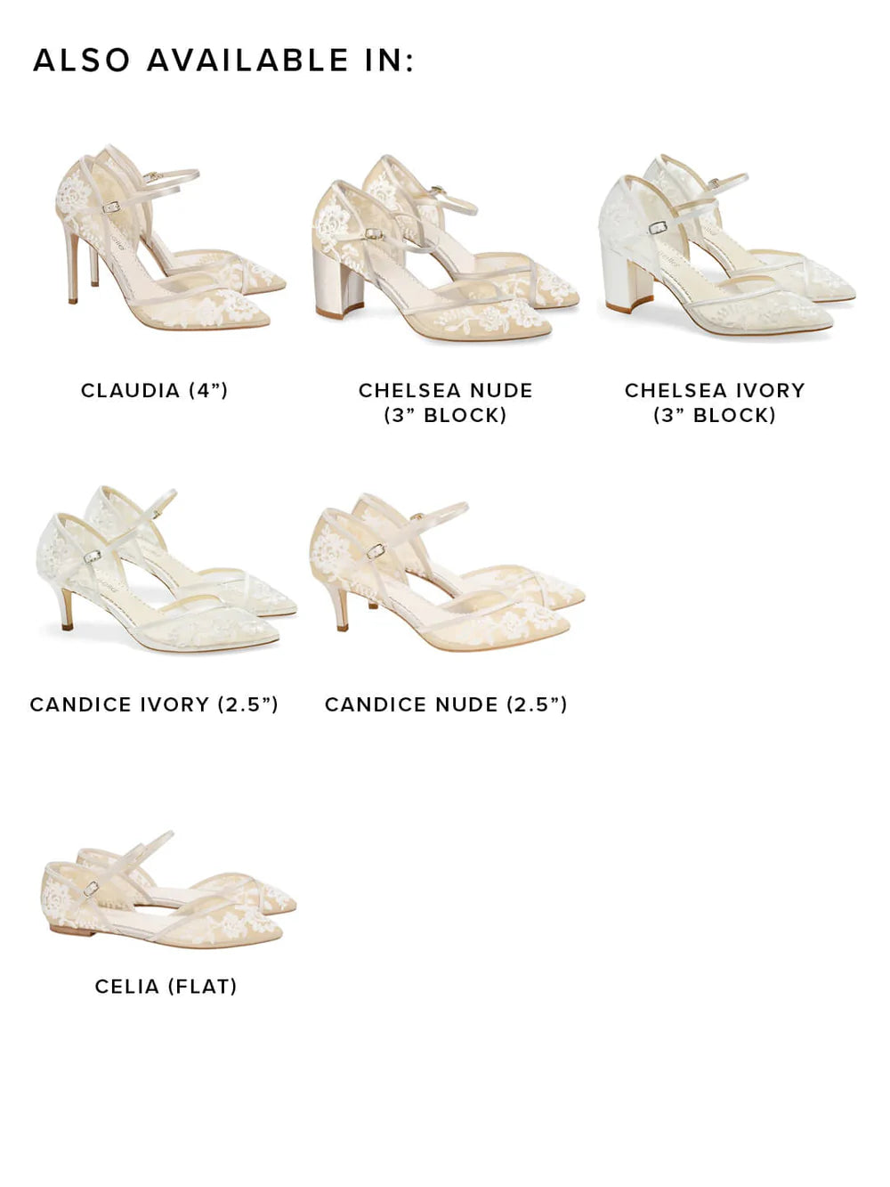 Bella Belle - Candice - Nude & Ivory Lace Kitten Heel | The White