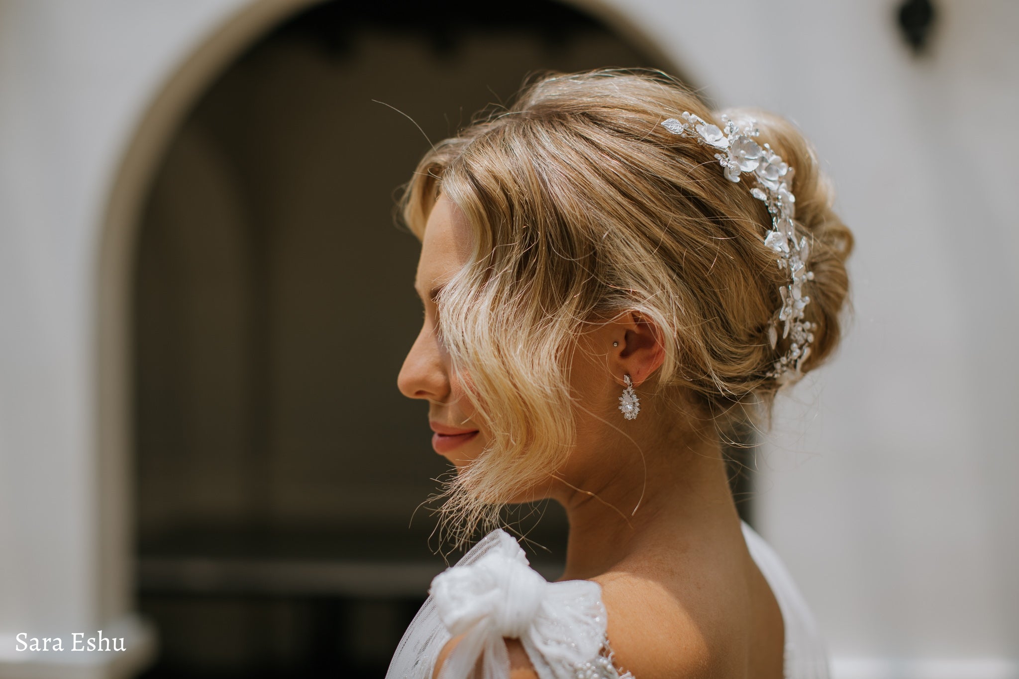 Renee - Intricate Crystal Bridal Drop Earrings