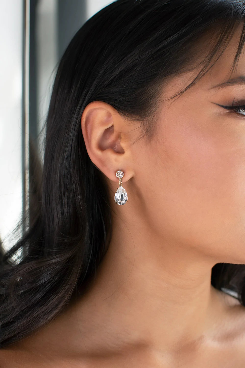 Rebecca' leaf bridal drop earrings - Rachel Sokhal Bridal Accessories