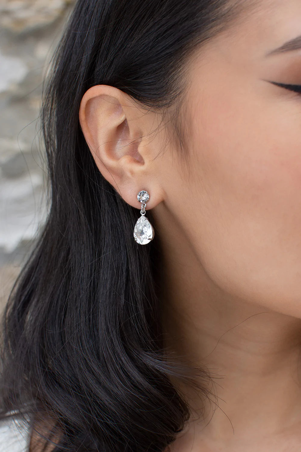 Sterling Silver & Cubic Zirconia Pear Drop Earrings – Keanes Jewellers