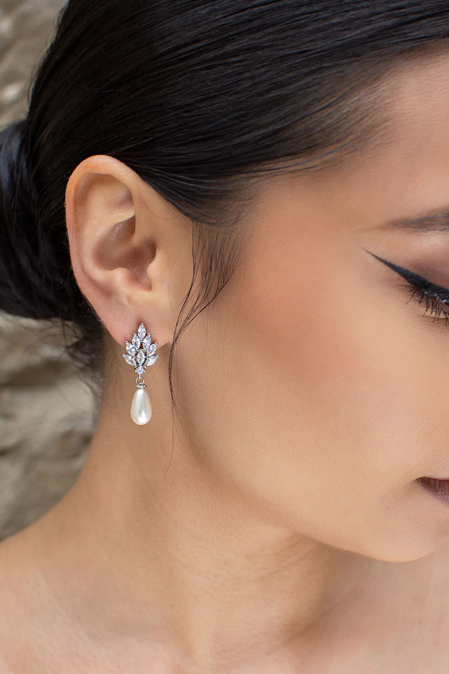 Diamond drop earrings online wedding