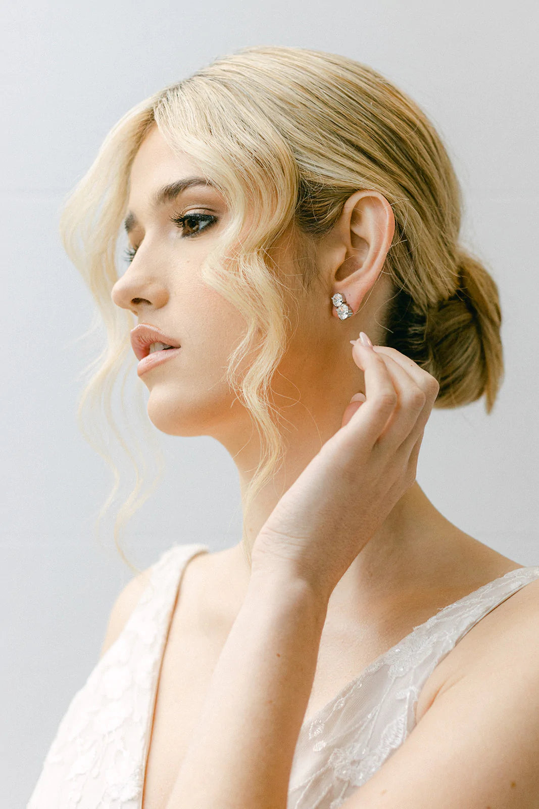 Bare - Pearl Swarovski Bridal Stud Earrings