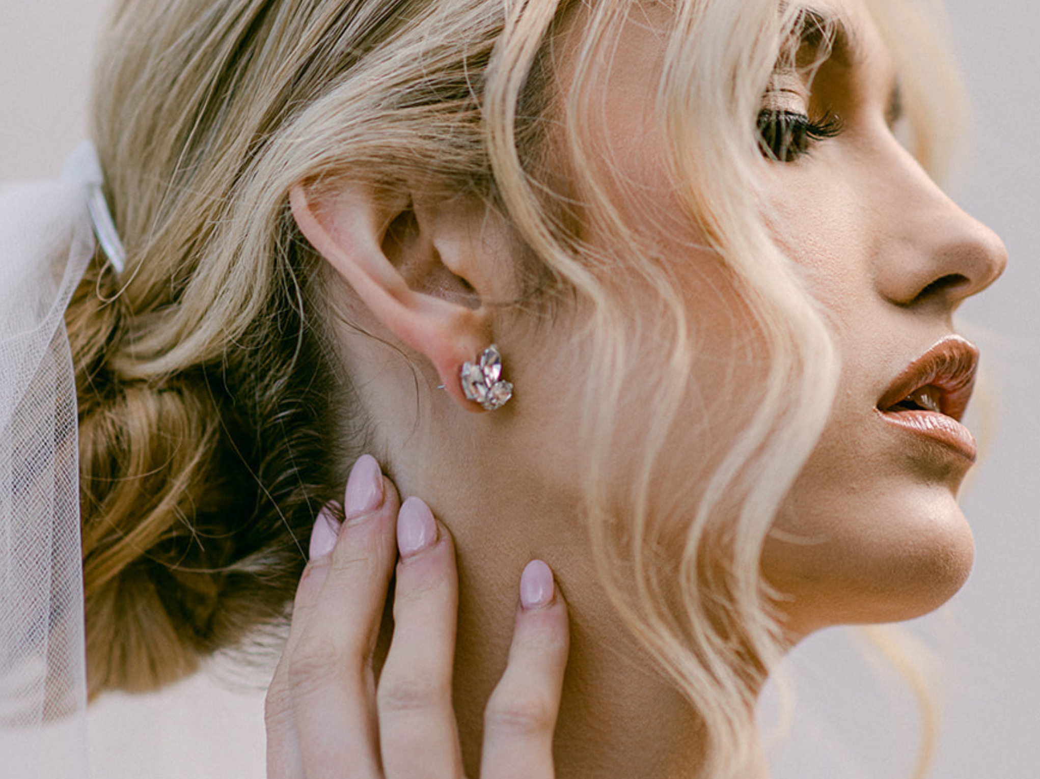 Anastasia Studs – Bridal Crystal Silver Trio Earrings