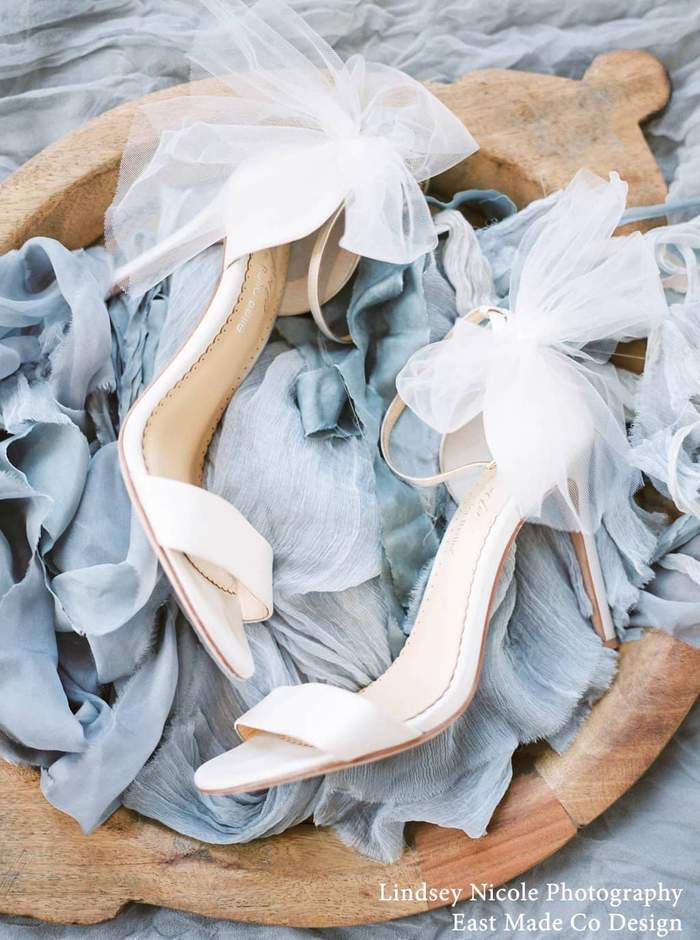 Elise - Ivory Wedding Shoes with Tulle Bow