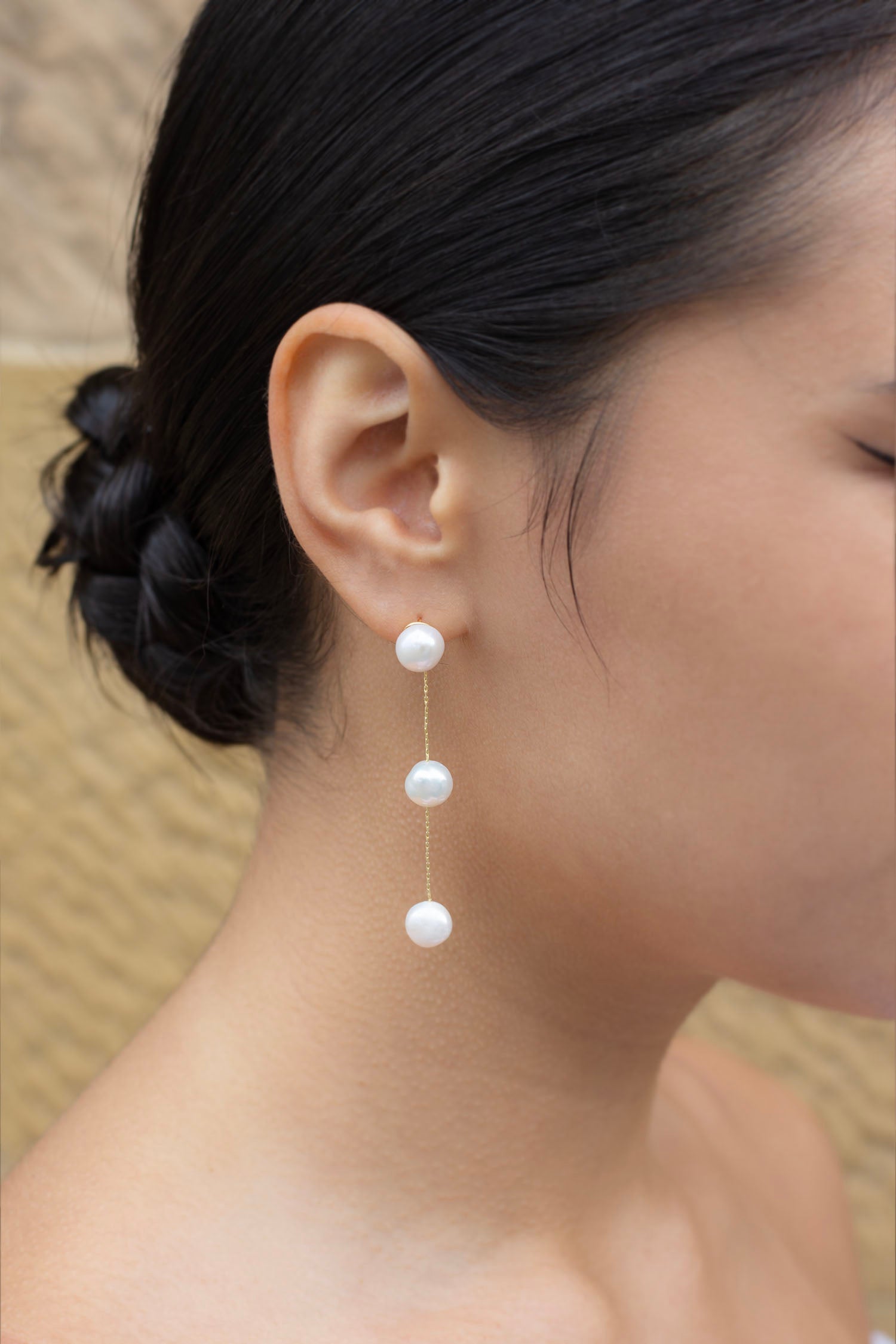 Jade - Freshwater Pearl Drop Bridal Earrings | The White Collection bridal pearl drop earrings