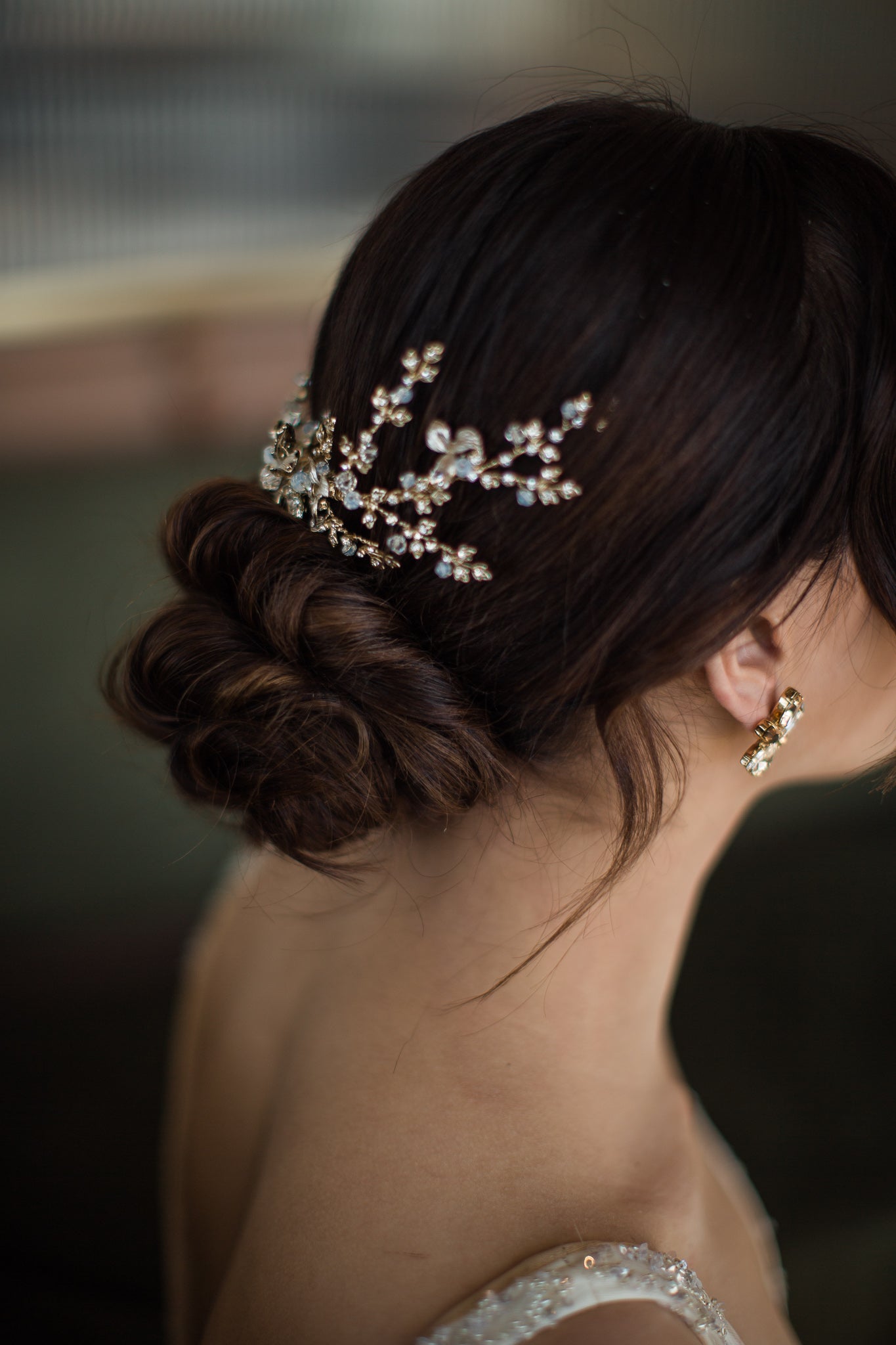 Bianca - Floral Design Crystal Bridal Comb