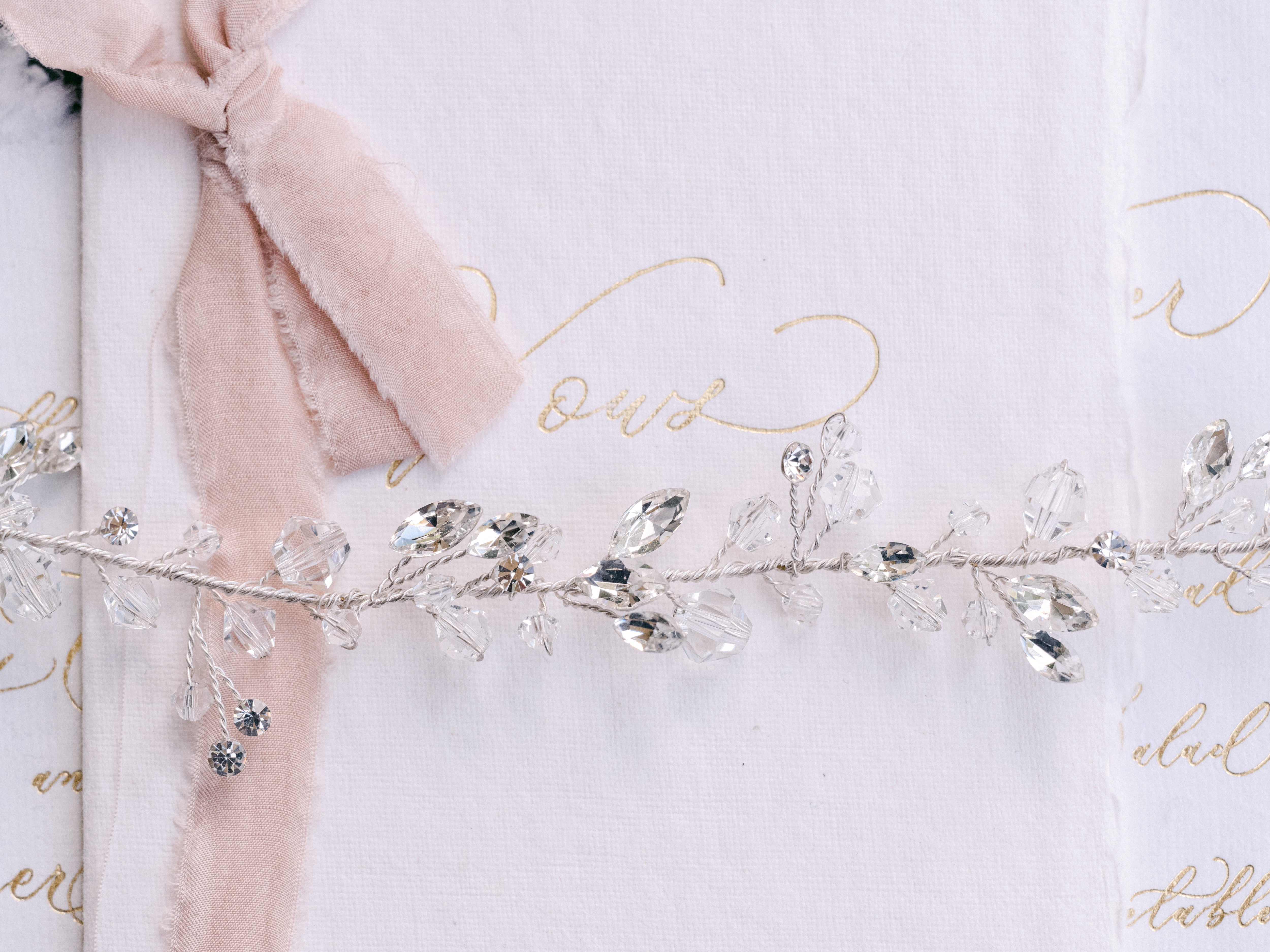 Cleo - Crystal Bridal Hair Vine