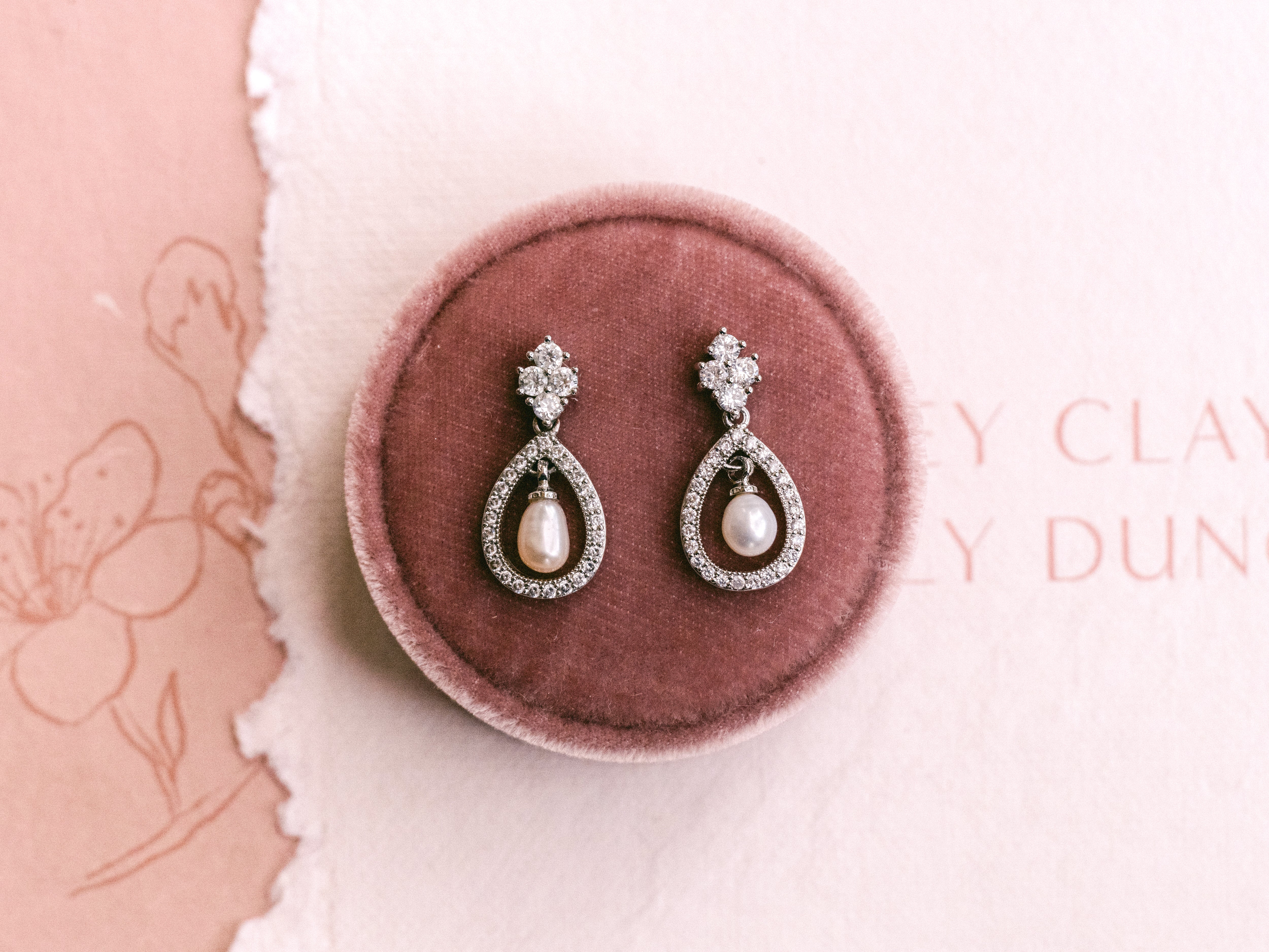 Ella - Dainty Pearl Drop Bridal Earrings