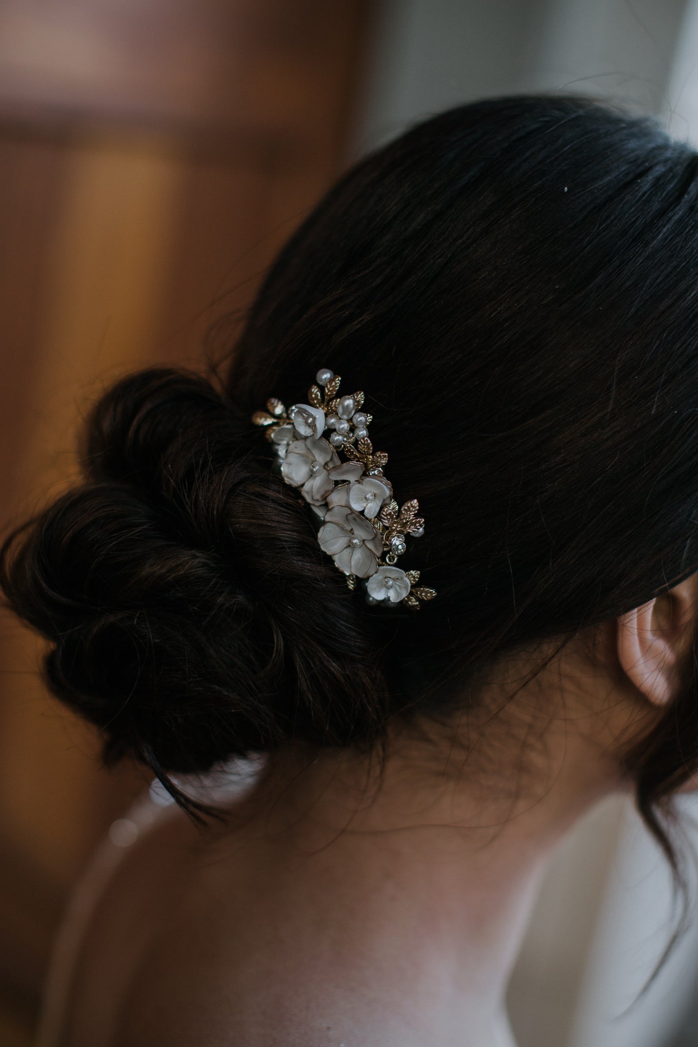 Elle - Dainty Floral Bridal Hair Comb